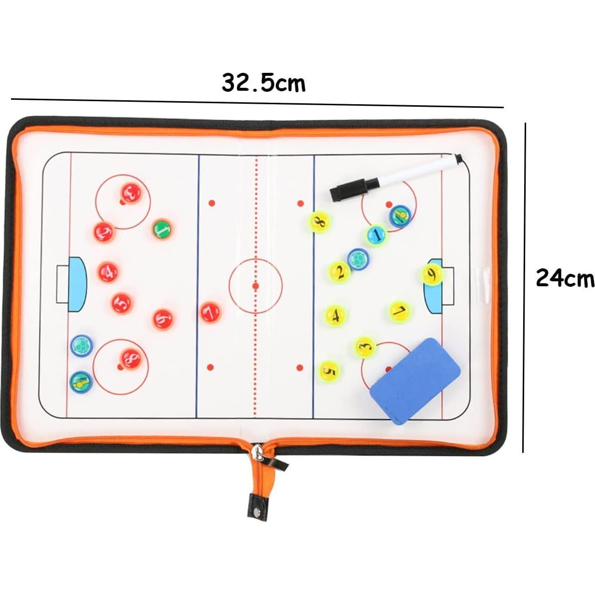 Tablero de Entrenamiento de Hockey sobre Hielo RoseFlower - Magnético, Portátil, 32.5x24cm
