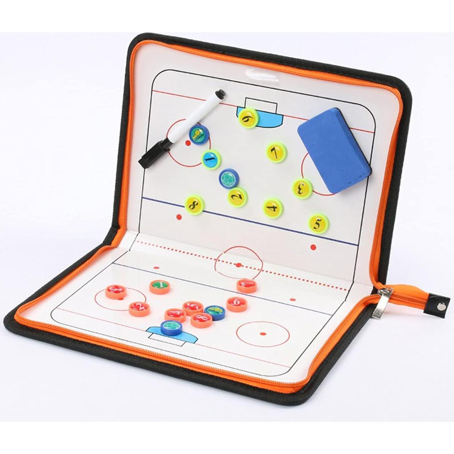 Tablero de Entrenamiento de Hockey sobre Hielo RoseFlower - Magnético, Portátil, 32.5x24cm