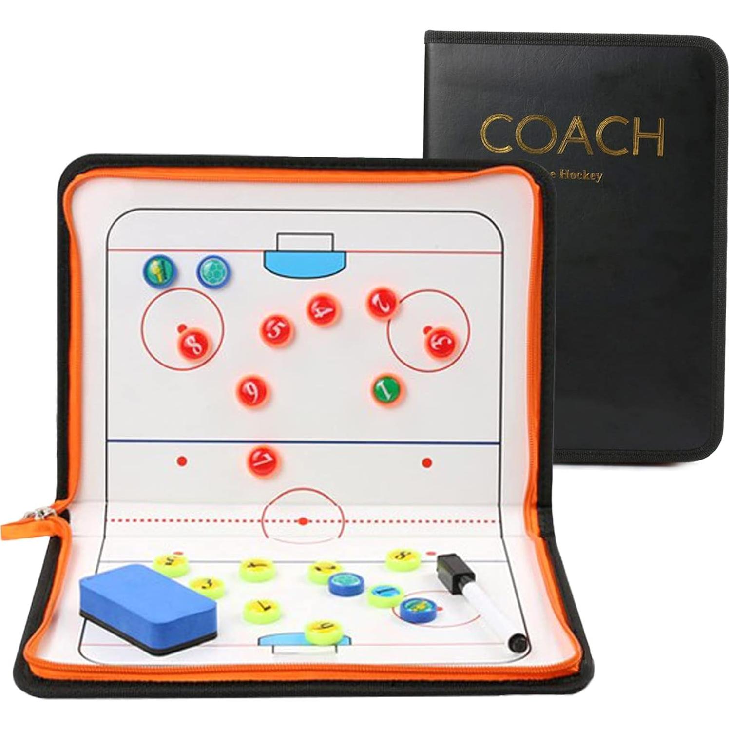 Tablero de Entrenamiento de Hockey sobre Hielo RoseFlower - Magnético, Portátil, 32.5x24cm