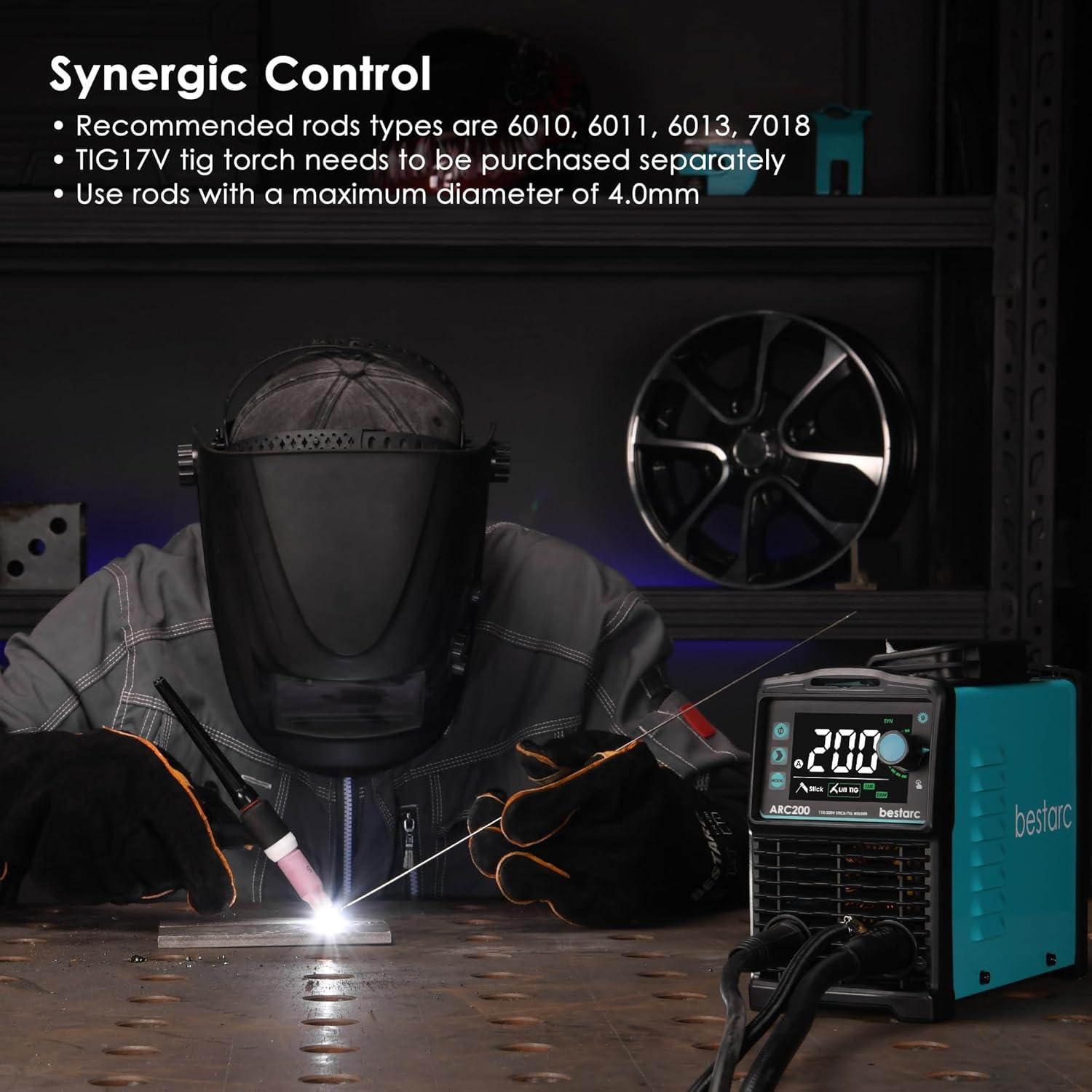 Soldador de Varilla Bestarc ARC200 200A Doble Voltaje 110/220V