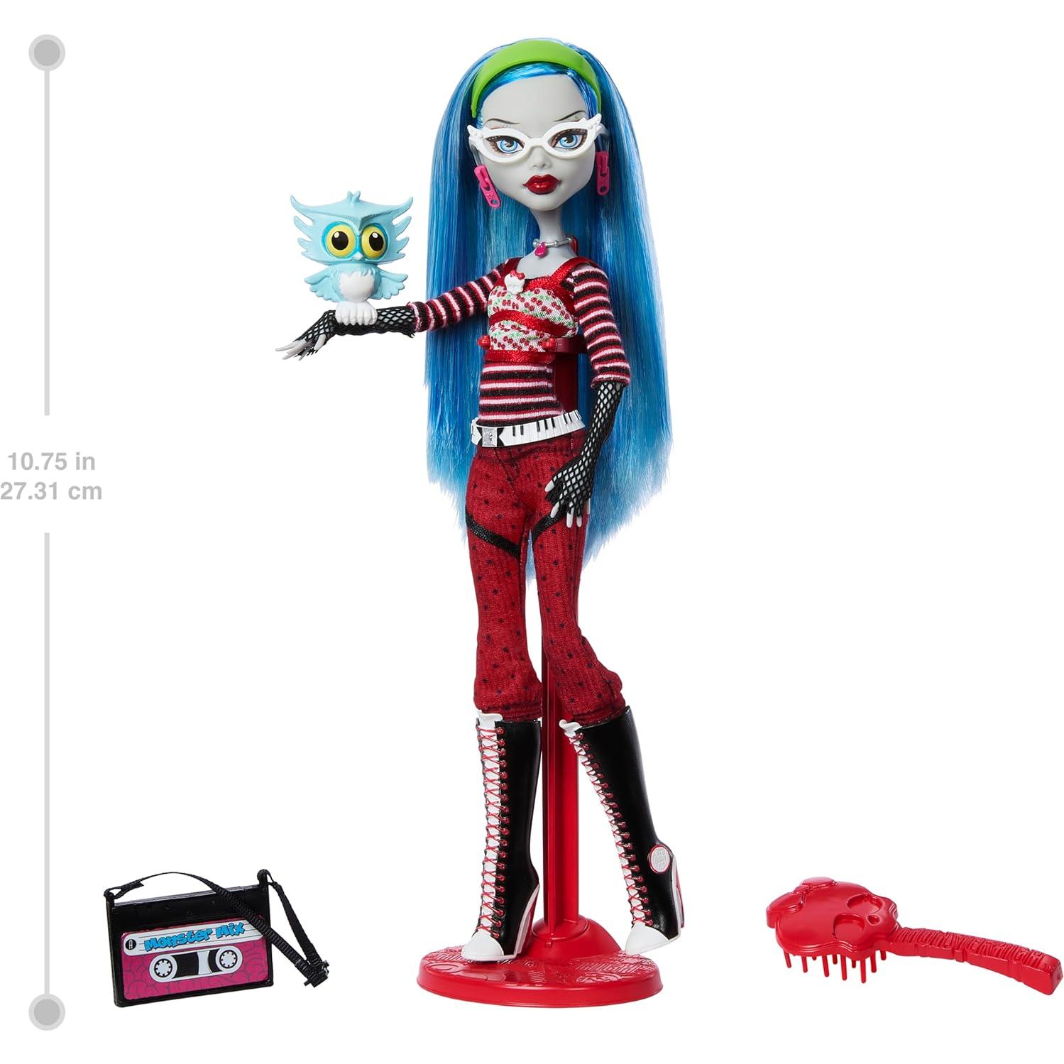 Muñeca Ghoulia Yelps Monster High con Soporte y Accesorios