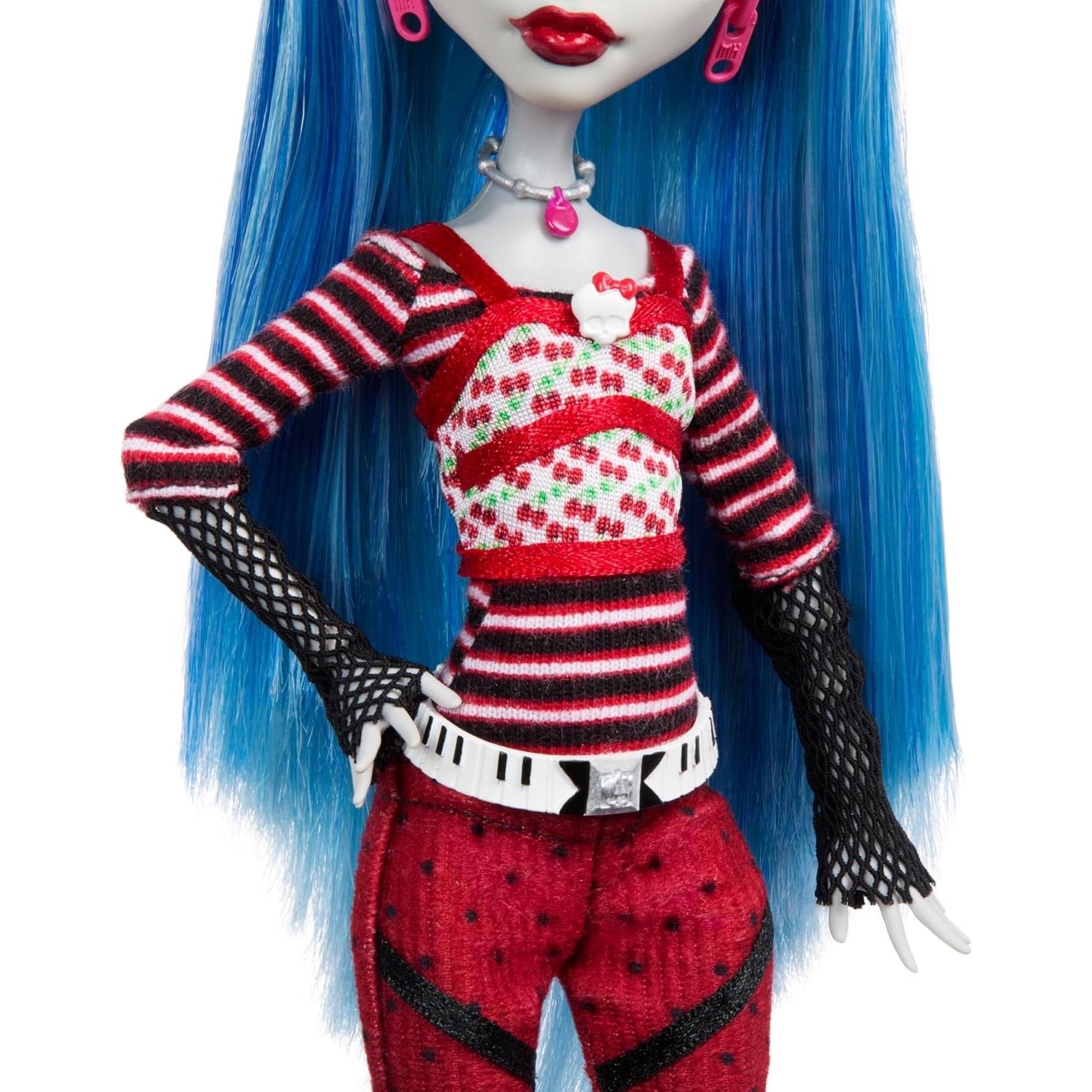 Muñeca Ghoulia Yelps Monster High con Soporte y Accesorios