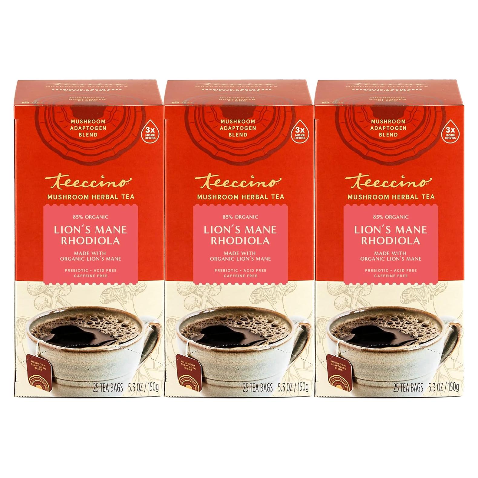 Té Herbal Adaptogénico Teeccino Melena de León 25 Bolsitas