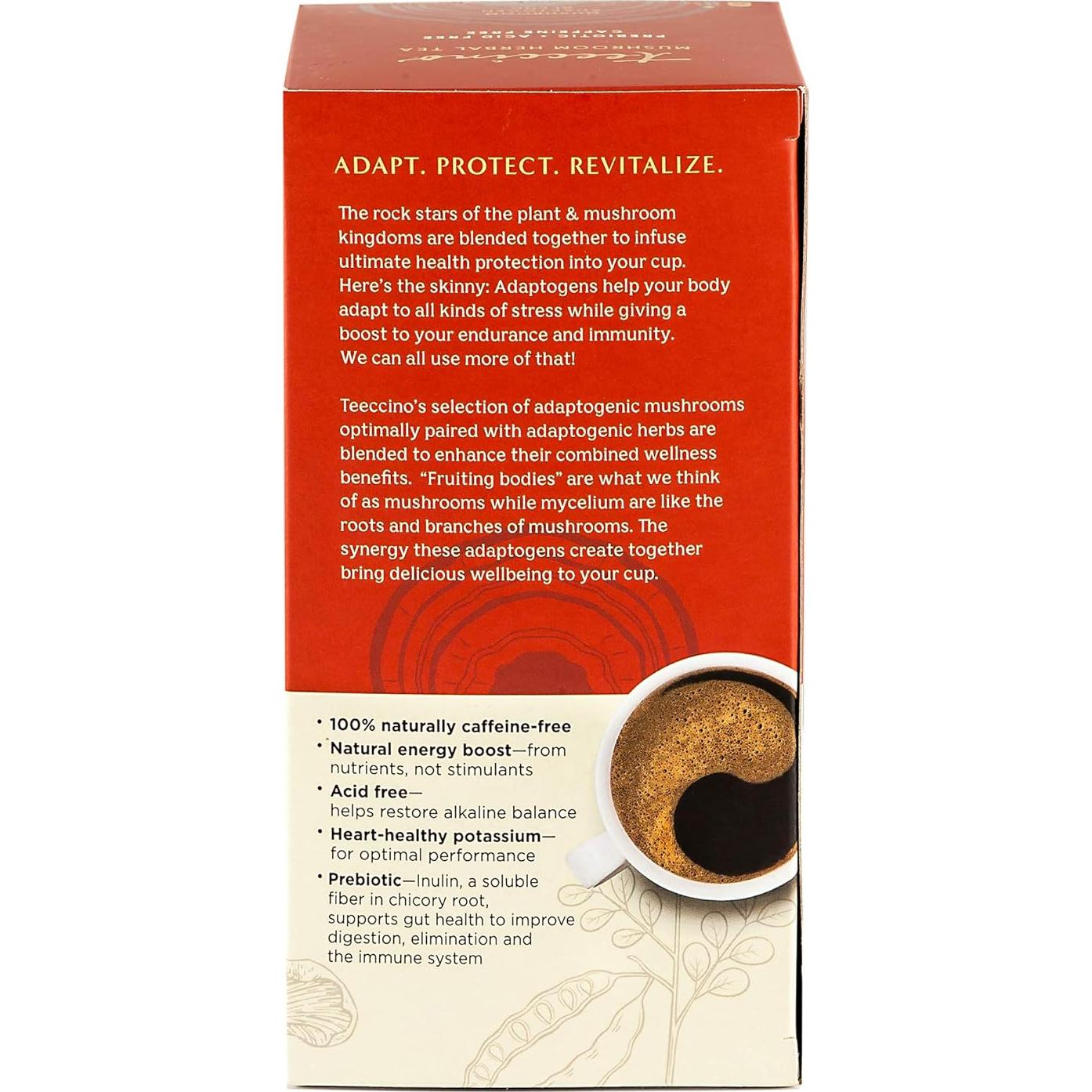 Té Herbal Adaptogénico Teeccino Melena de León 25 Bolsitas