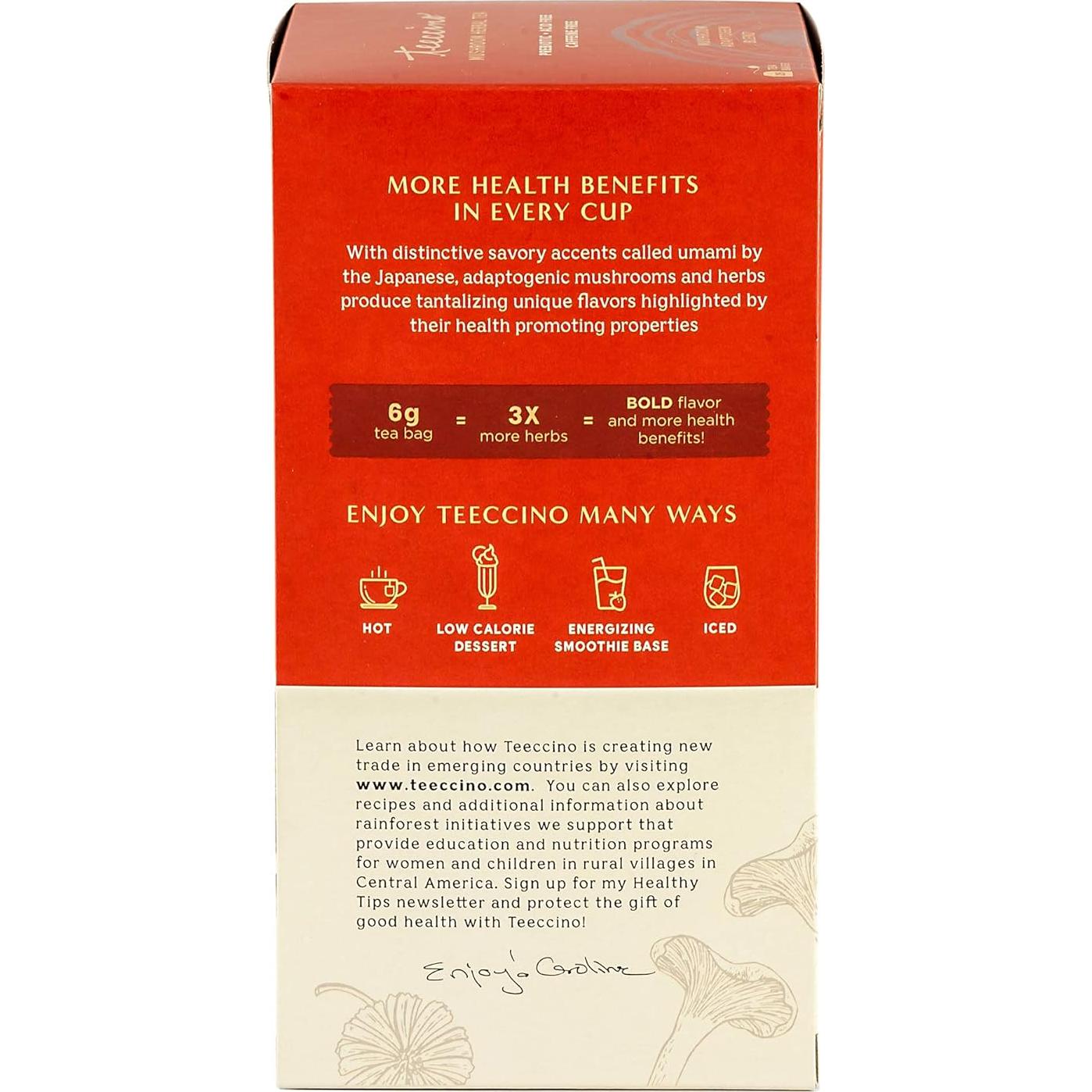 Té Herbal Adaptogénico Teeccino Melena de León 25 Bolsitas