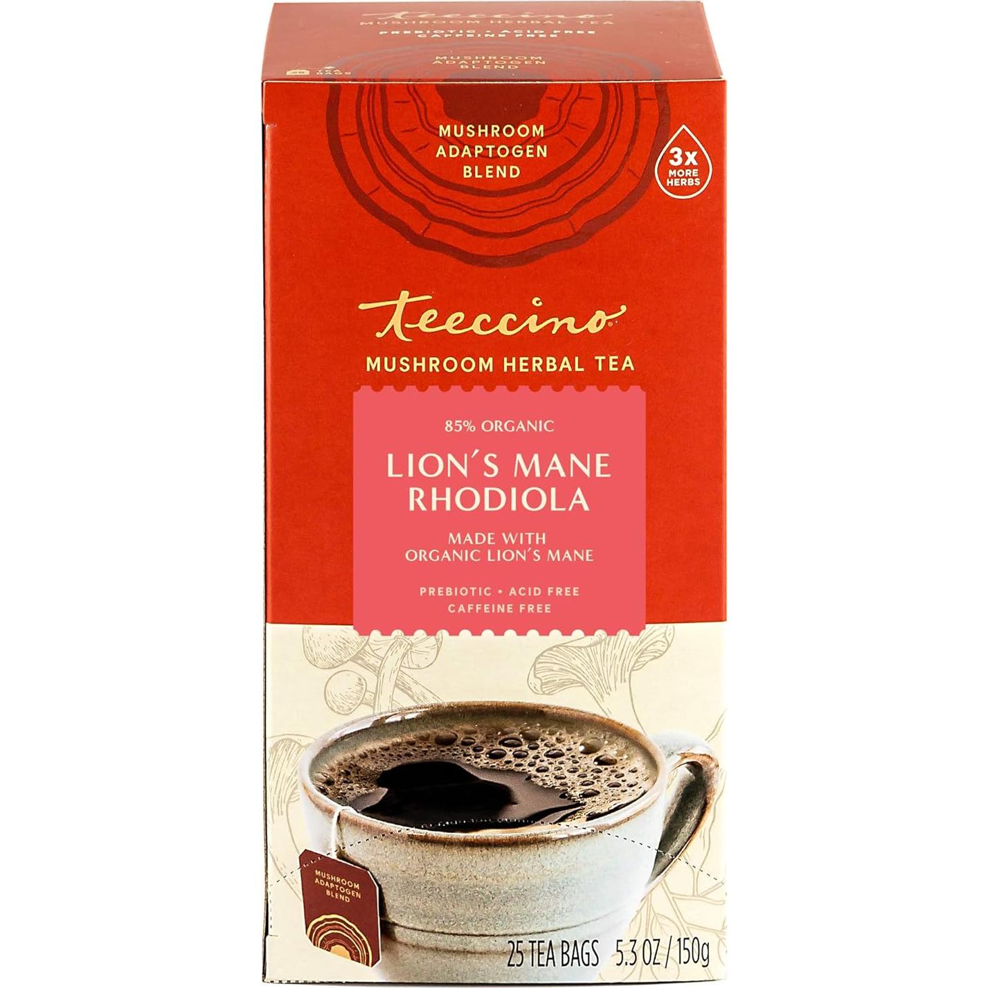 Té Herbal Adaptogénico Teeccino Melena de León 25 Bolsitas