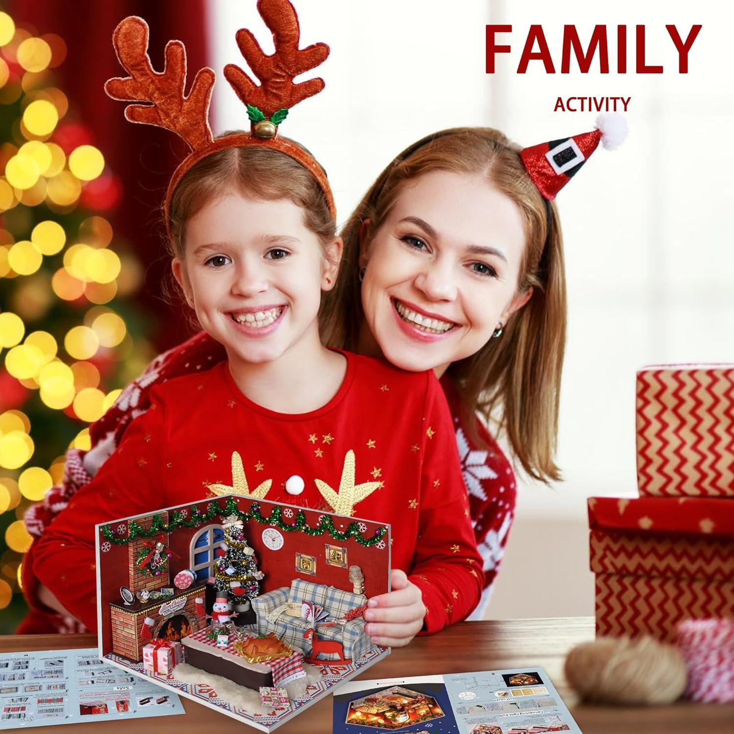 Kit Casa de Muñecas Flever 16x16x12.9 cm DIY con Muebles