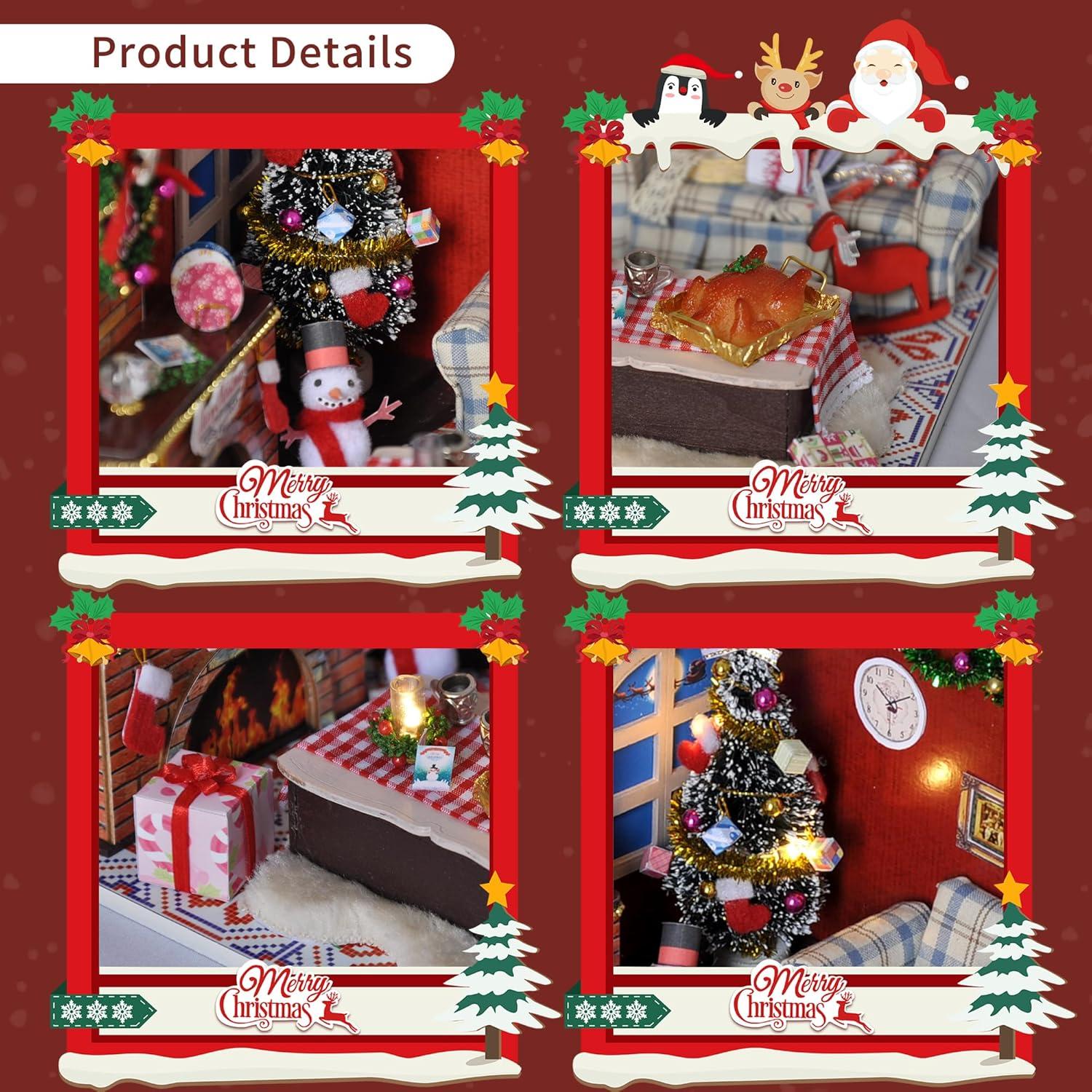 Kit Casa de Muñecas Flever 16x16x12.9 cm DIY con Muebles