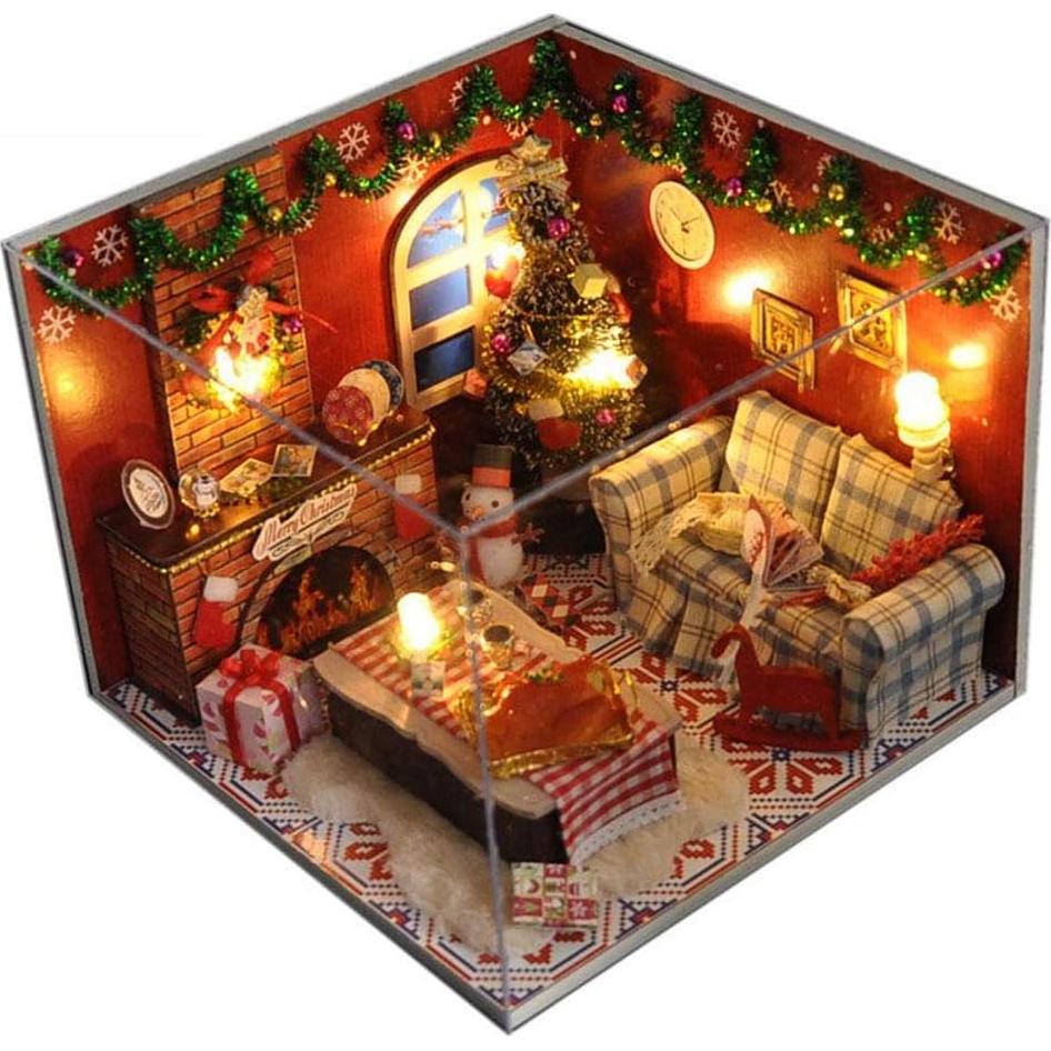 Kit Casa de Muñecas Flever 16x16x12.9 cm DIY con Muebles