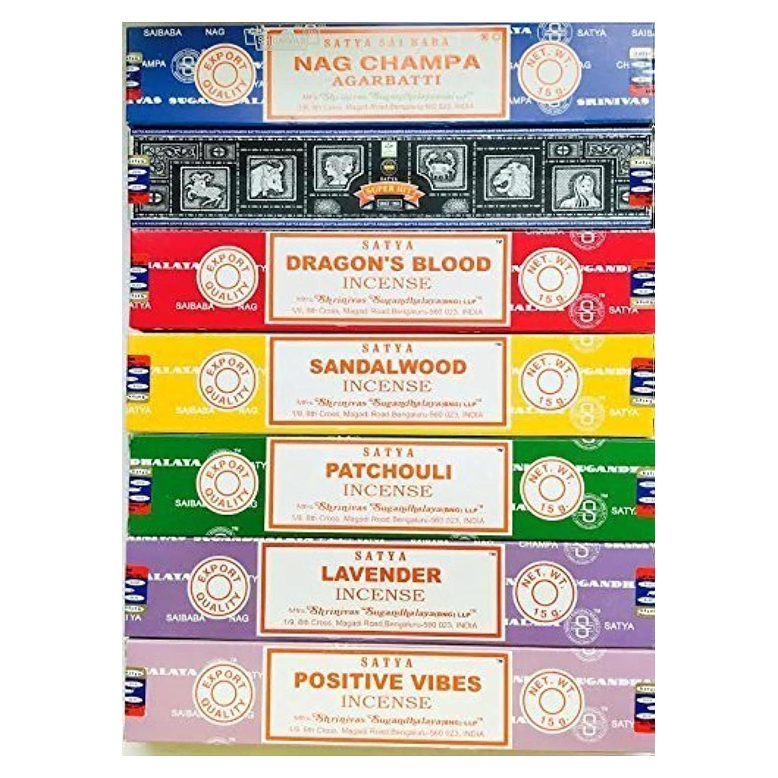 Juego de Incienso Satya Nag Champa 7 Varitas 15 g cada una