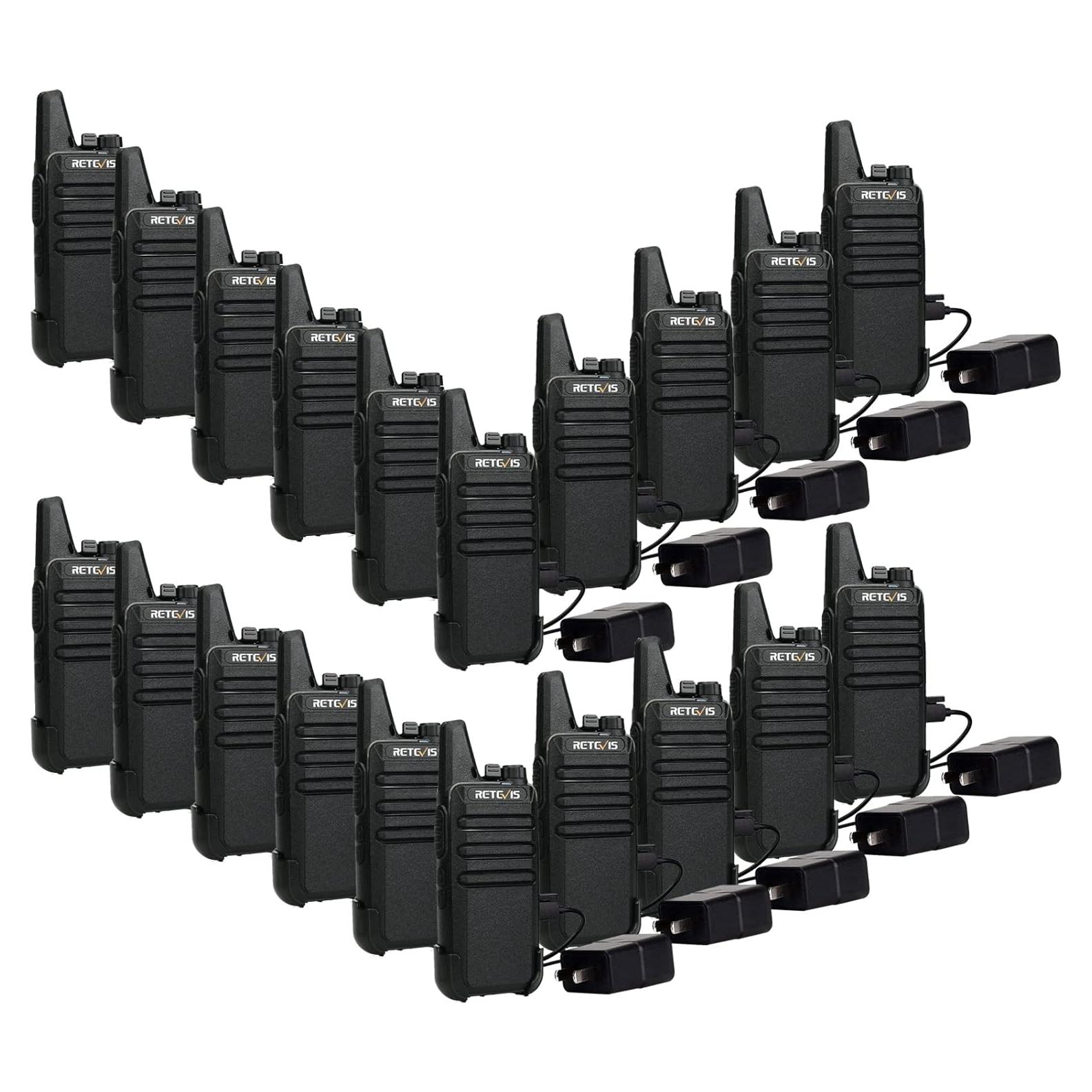 Walkie Talkies Retevis RT22 Mini Recargables 20 Unidades