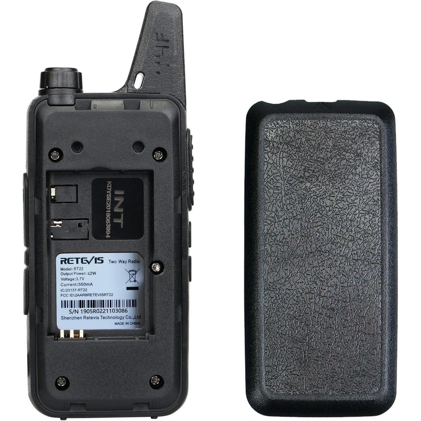 Walkie Talkies Retevis RT22 Mini Recargables 20 Unidades