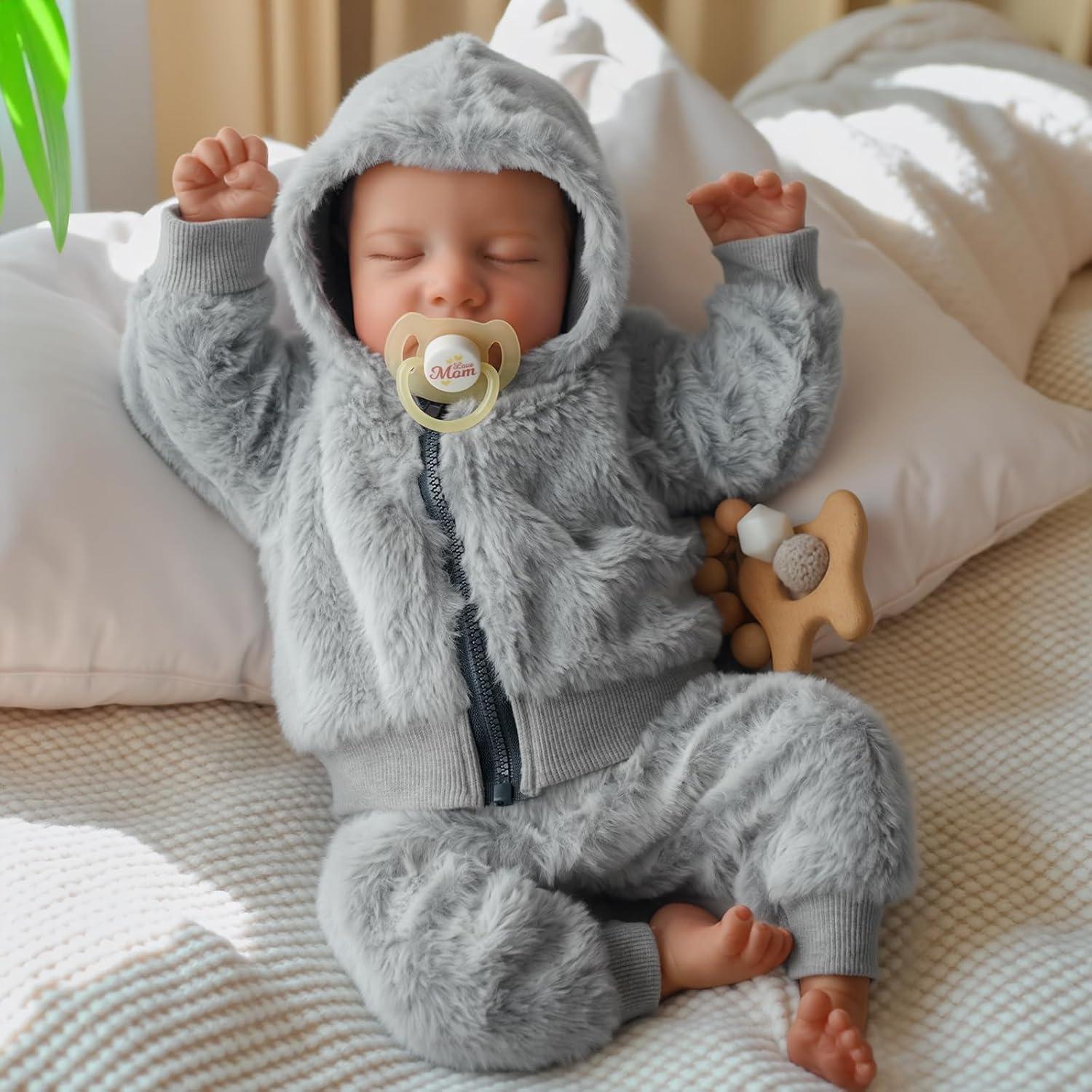 Muñeca Reborn Realista BABESIDE 43 cm Vinilo Suave