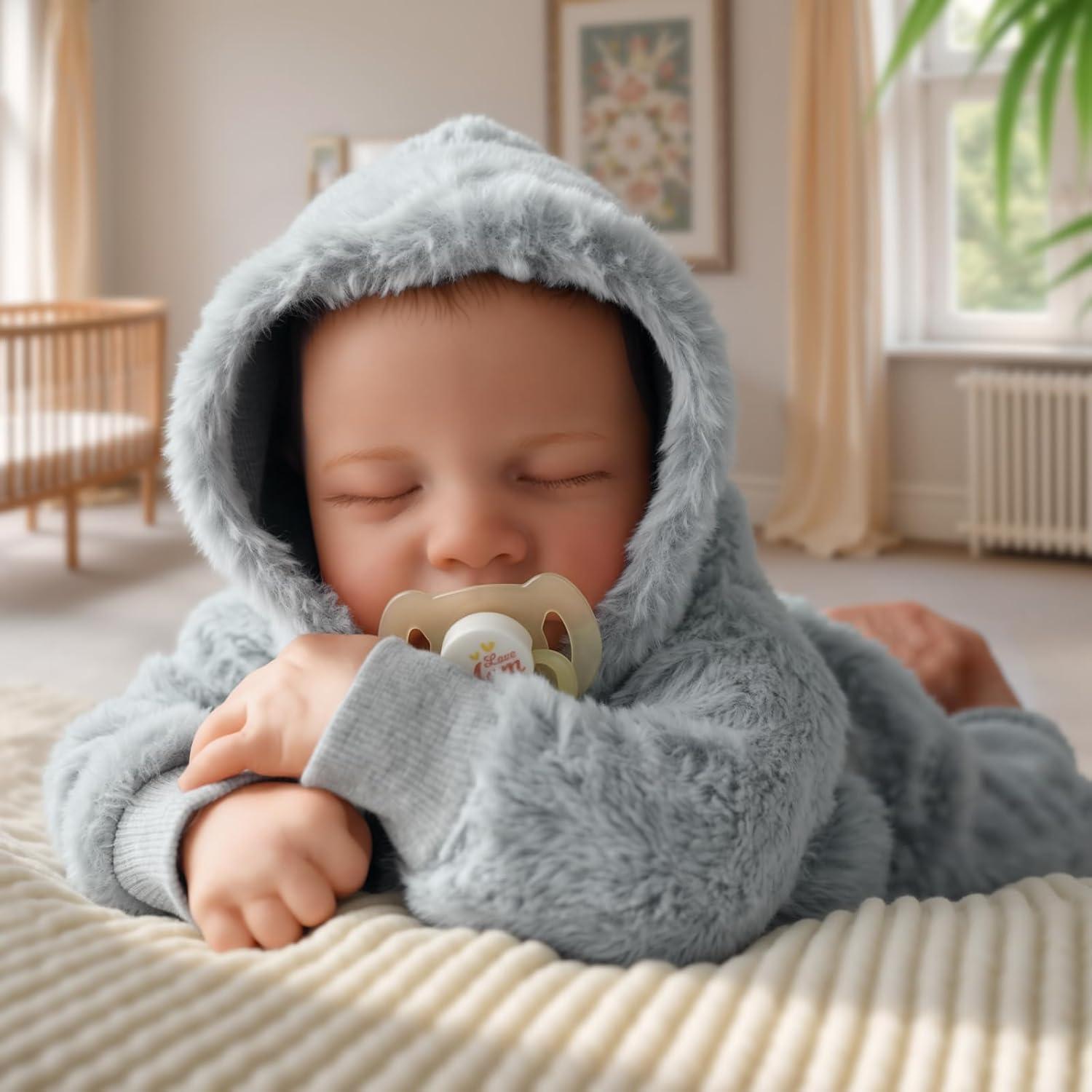 Muñeca Reborn Realista BABESIDE 43 cm Vinilo Suave