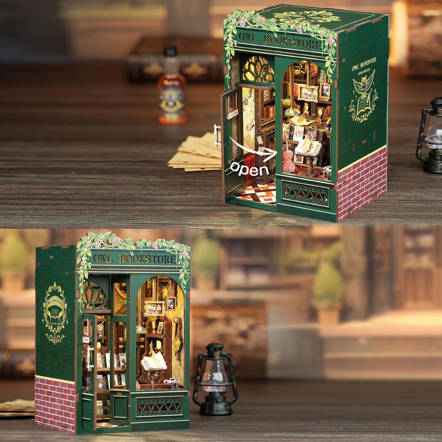 Kit de Librería CUTEBEE - Casa en Miniatura DIY 3D