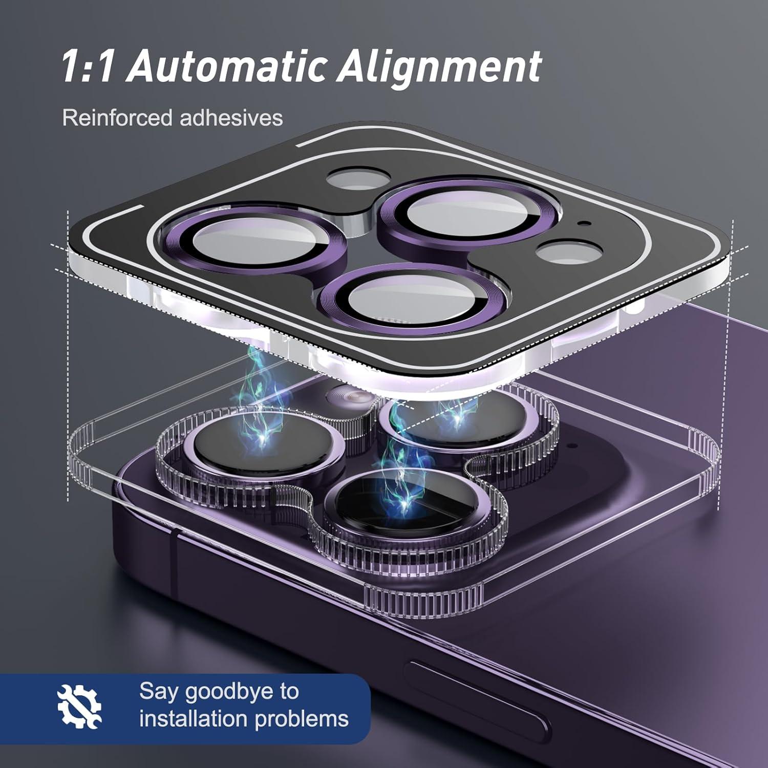 Protector de Lente de Cámara Jeluse para iPhone 17/16/15/14 Pro Max