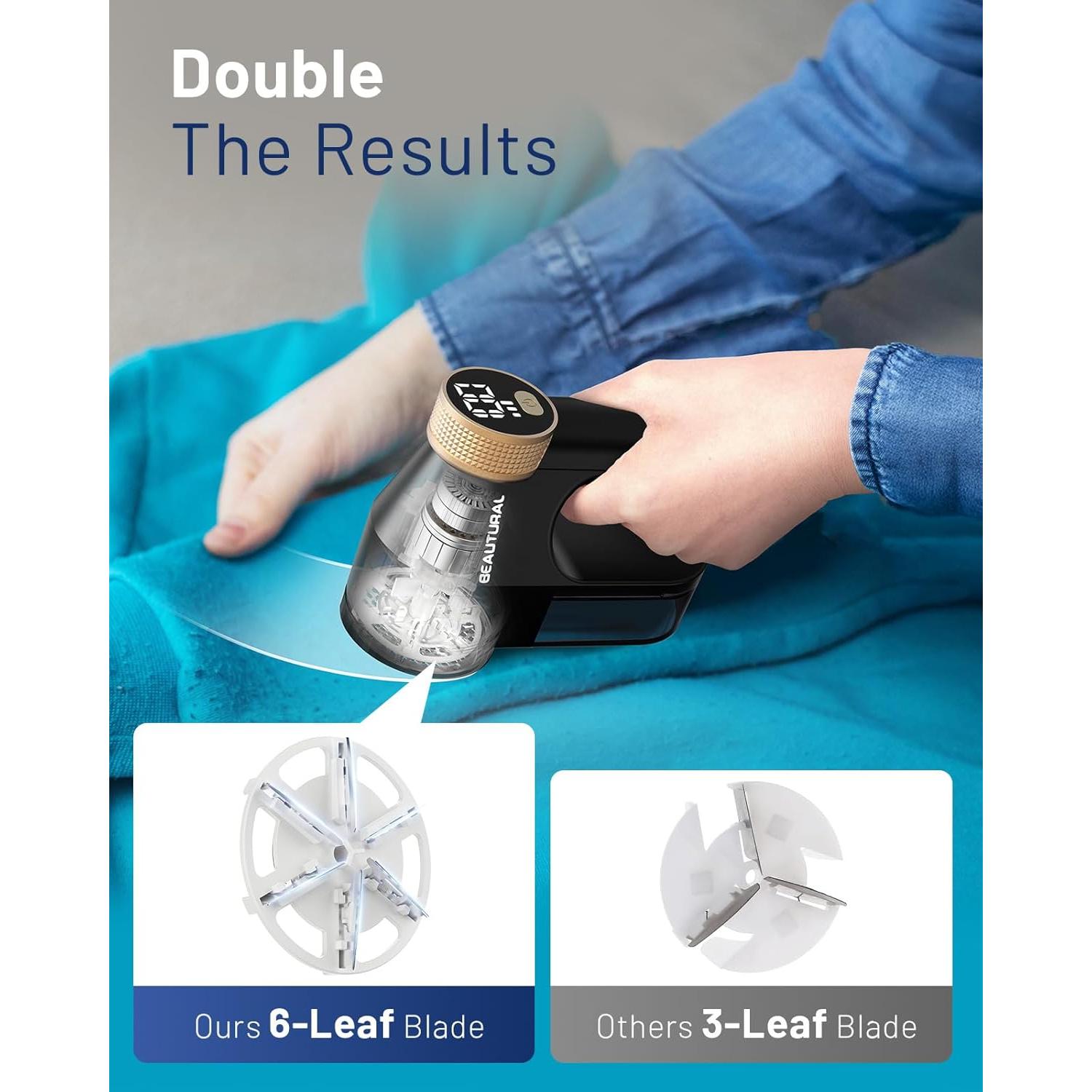 Quitapelusas eléctrico BEAUTURAL 1-MR02NA14 portátil 6 cuchillas