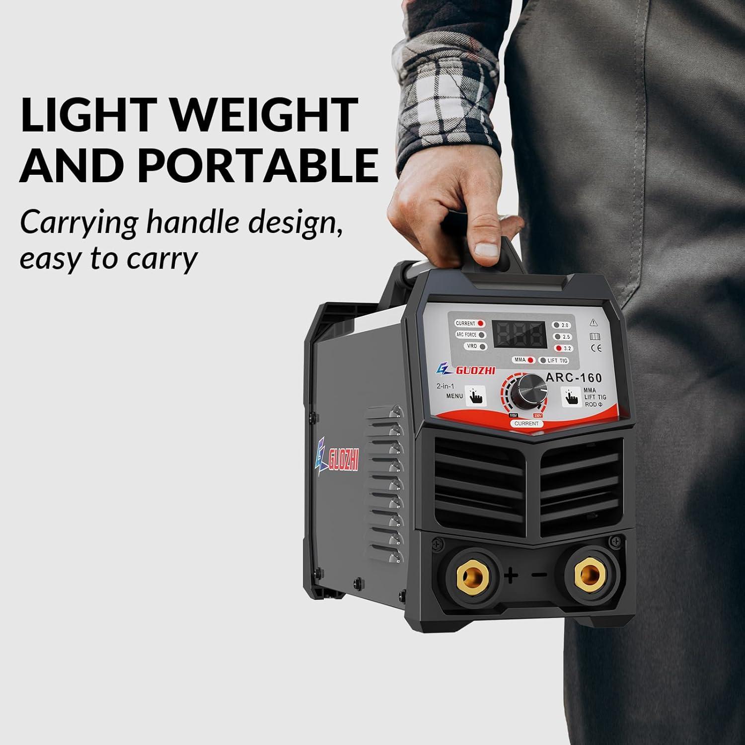 Soldador de Varilla GZ GUOZHI ARC-160 160A Doble Voltaje