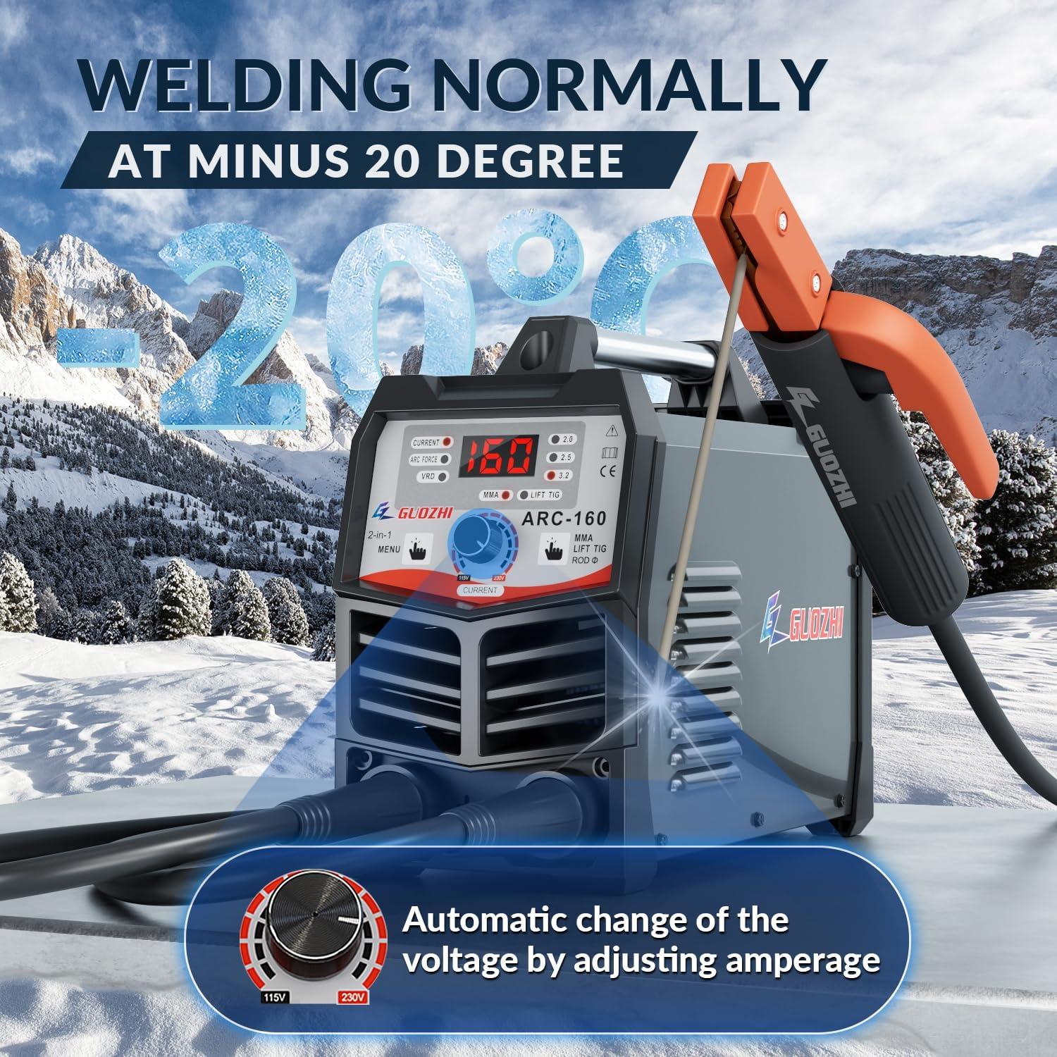 Soldador de Varilla GZ GUOZHI ARC-160 160A Doble Voltaje