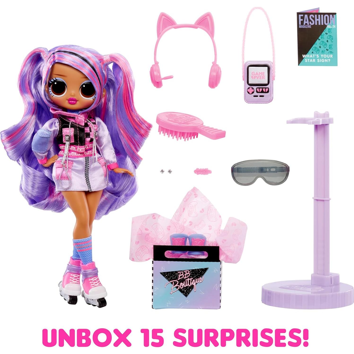 LOL Surprise OMG Ace Fashion Doll with 15 Surprises Including Gaming Themed Fashions and Accessories – Great Gift for Kids Ages 4+