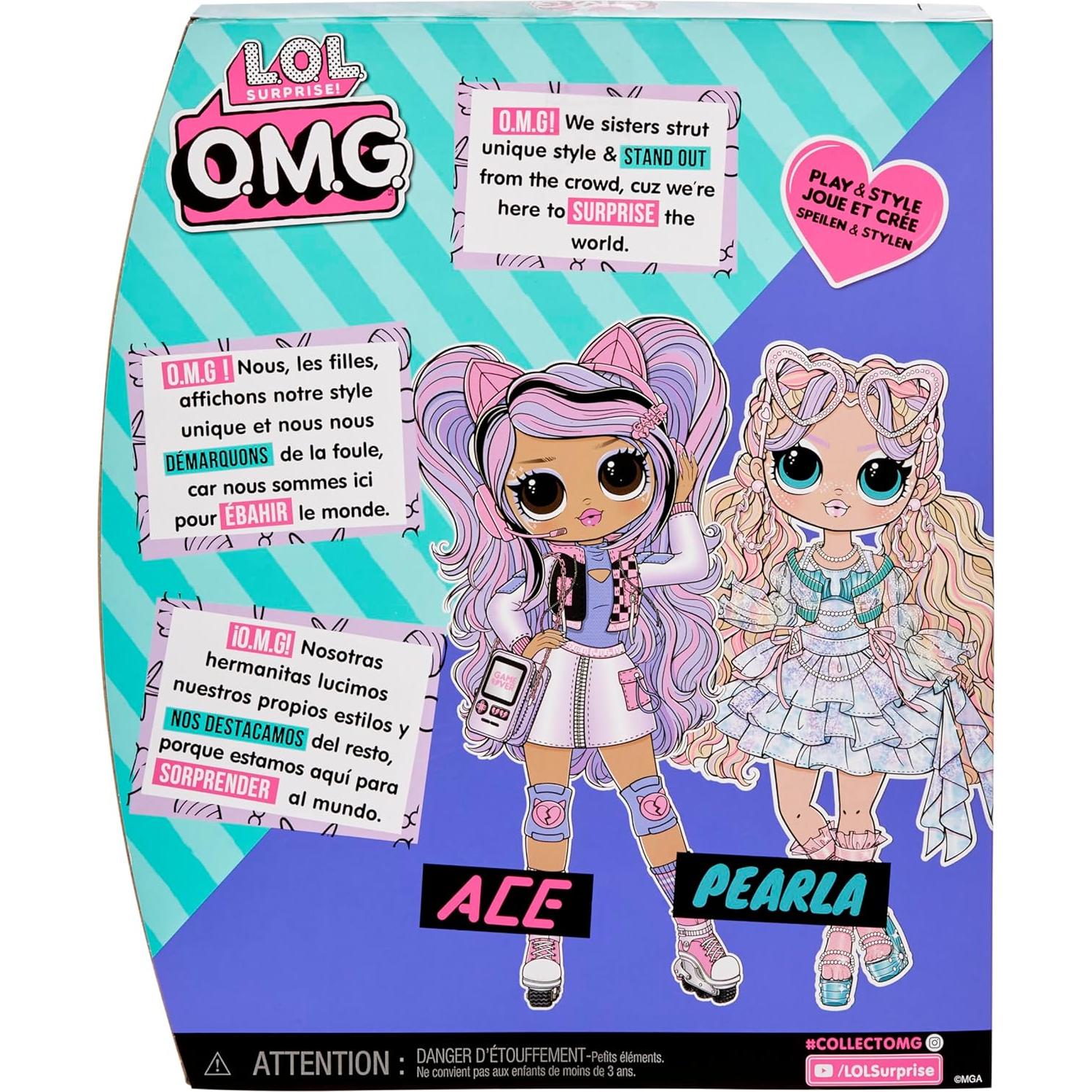 LOL Surprise OMG Ace Fashion Doll with 15 Surprises Including Gaming Themed Fashions and Accessories – Great Gift for Kids Ages 4+