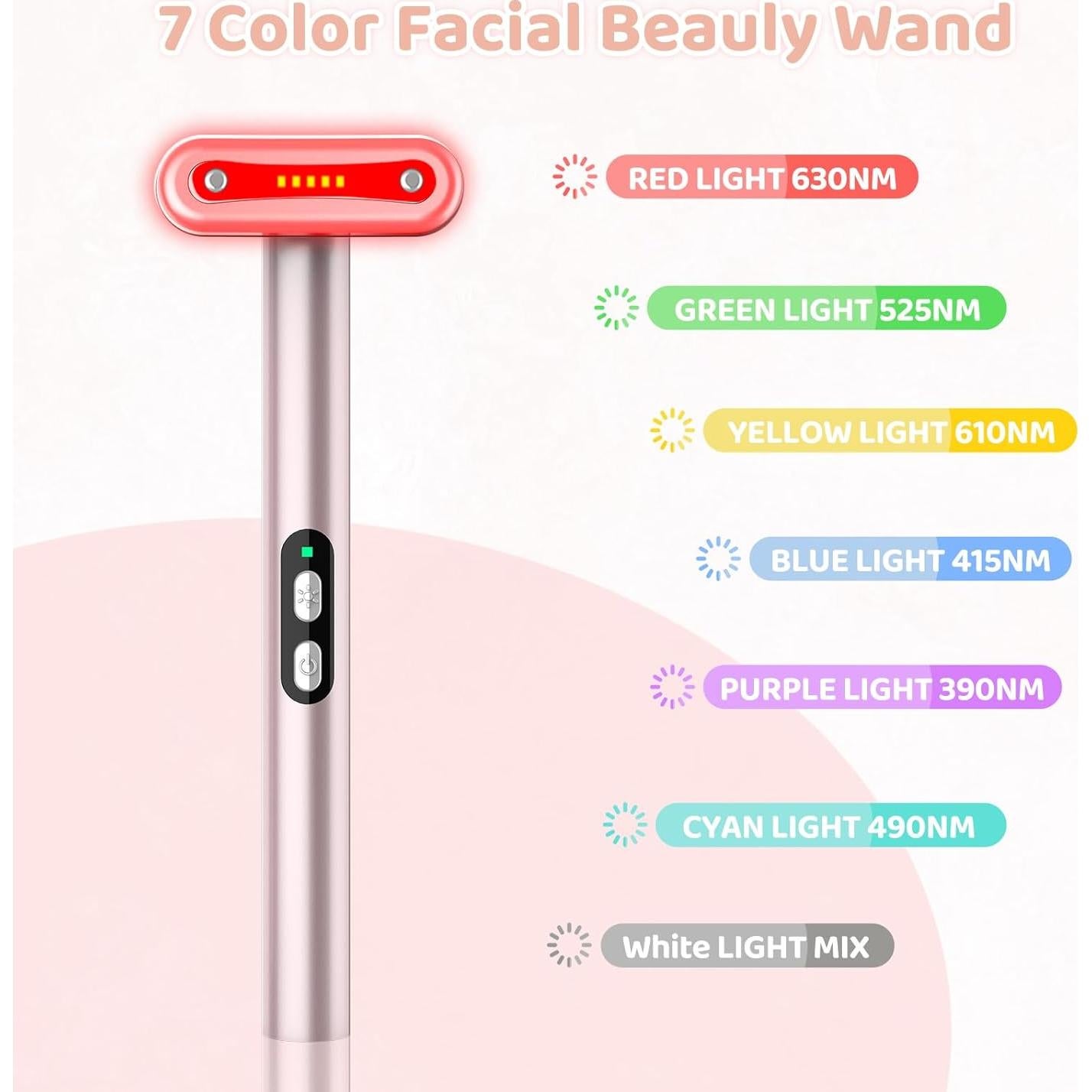 Masajeador Facial LED 7 Colores Shenzhen Jingxin 18.29cm