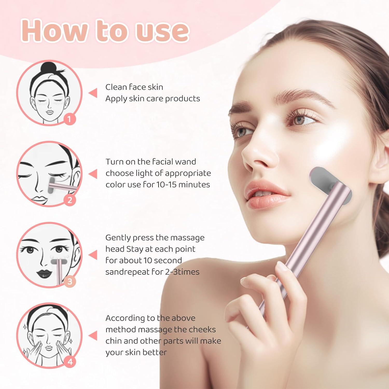 Masajeador Facial LED 7 Colores Shenzhen Jingxin 18.29cm