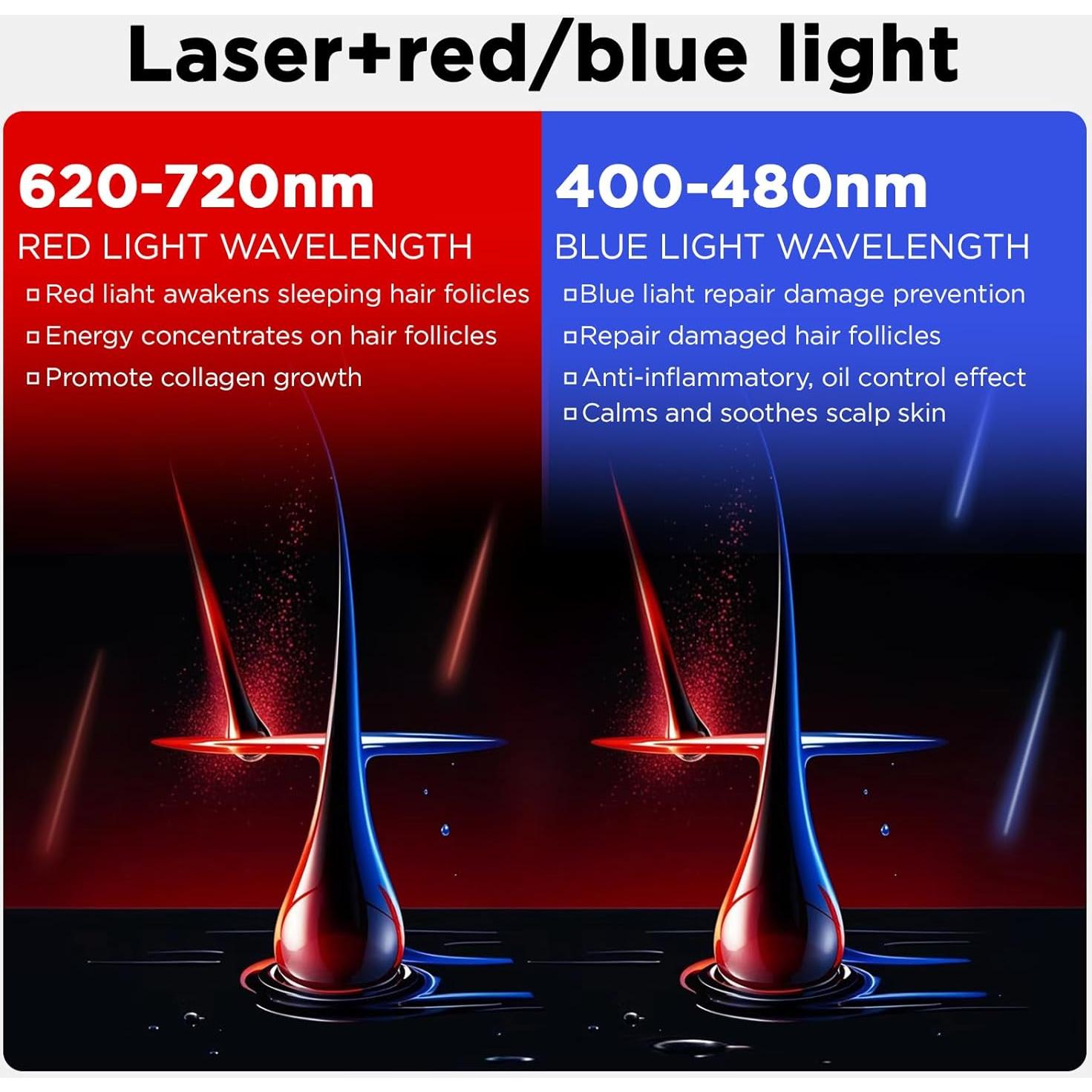 Peine Terapia Láser Tkcsoi Lasercomb-001 Crecimiento Cabello