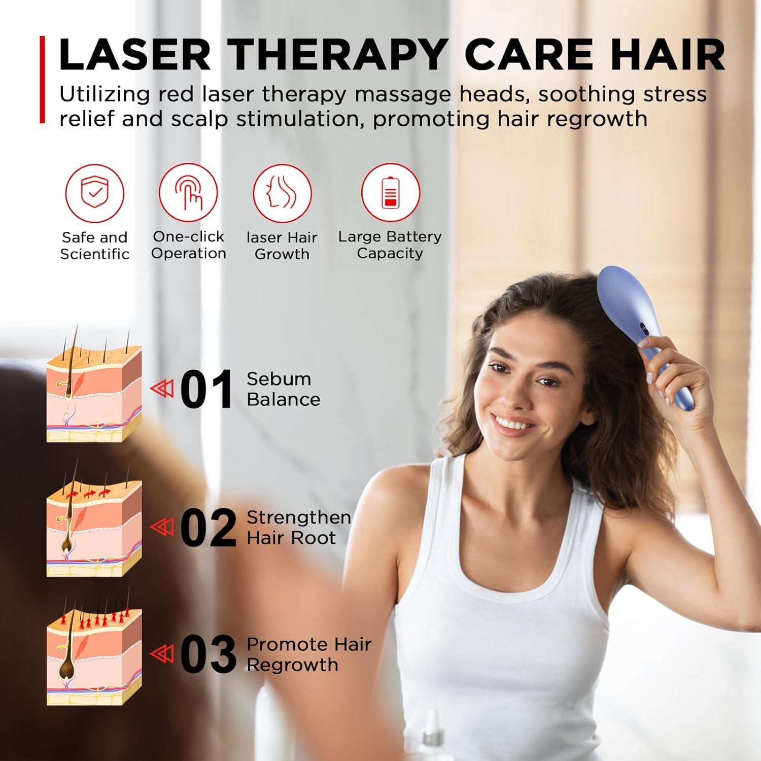 Peine Terapia Láser Tkcsoi Lasercomb-001 Crecimiento Cabello
