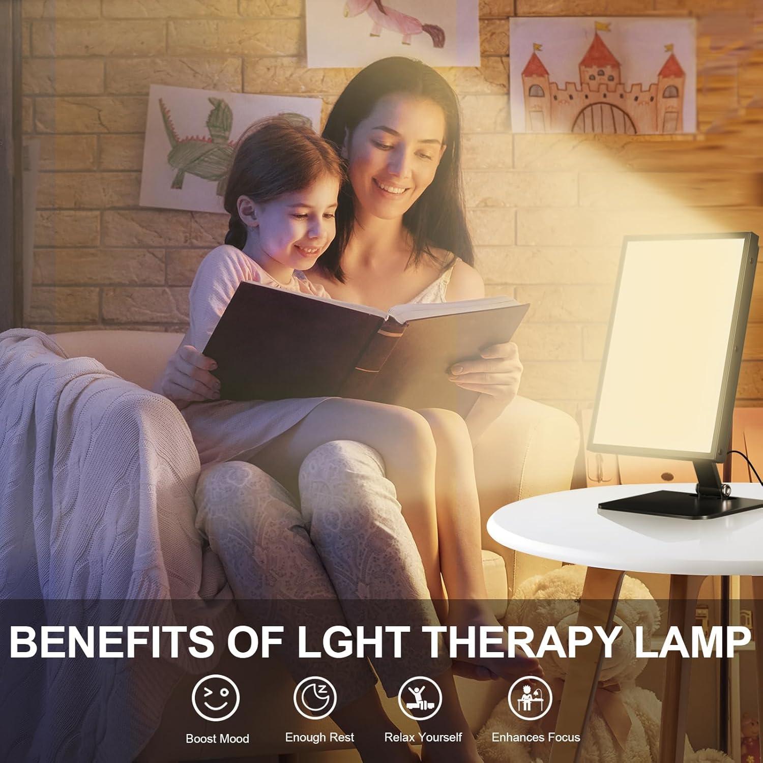 Lámpara de Terapia de Luz Sin UV 10000 Lux 11" Negra