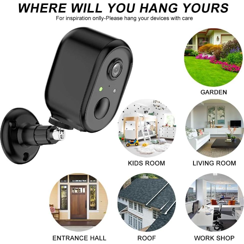 Soporte de Montaje de Cámara Ajustable Ade 360° Negro