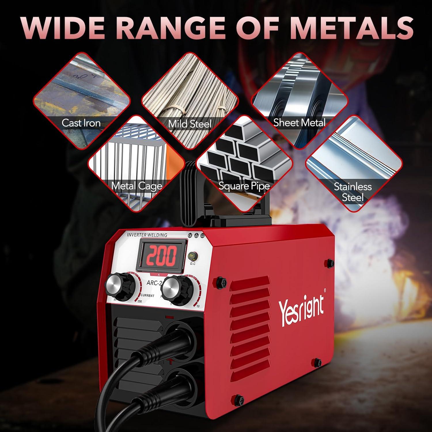 Soldadora Portátil YesRight Mini Stick 200A 110V IGBT