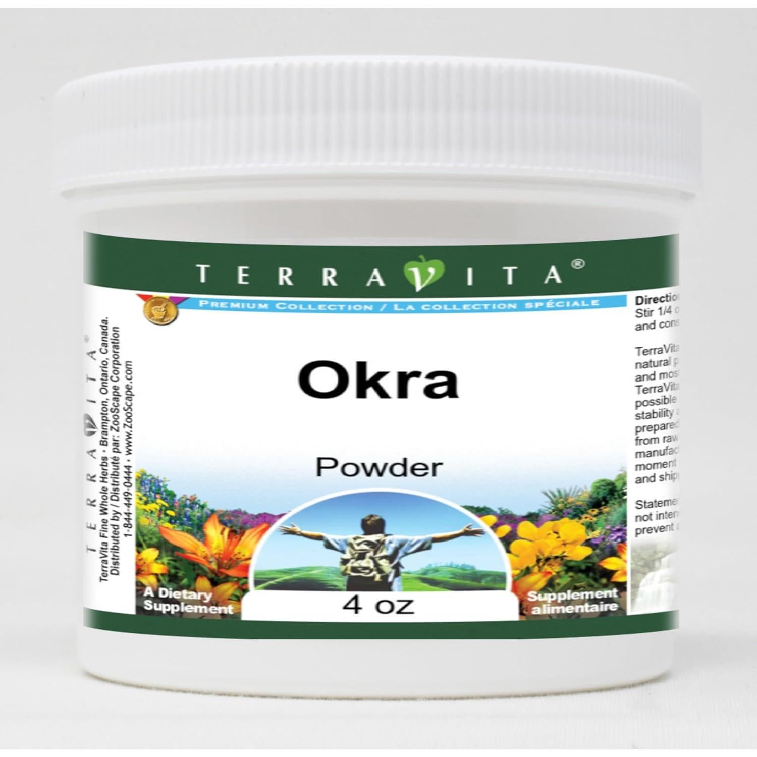 Polvo de Okra TerraVita 3 Paquetes de 113.4 g Sin Rellenos