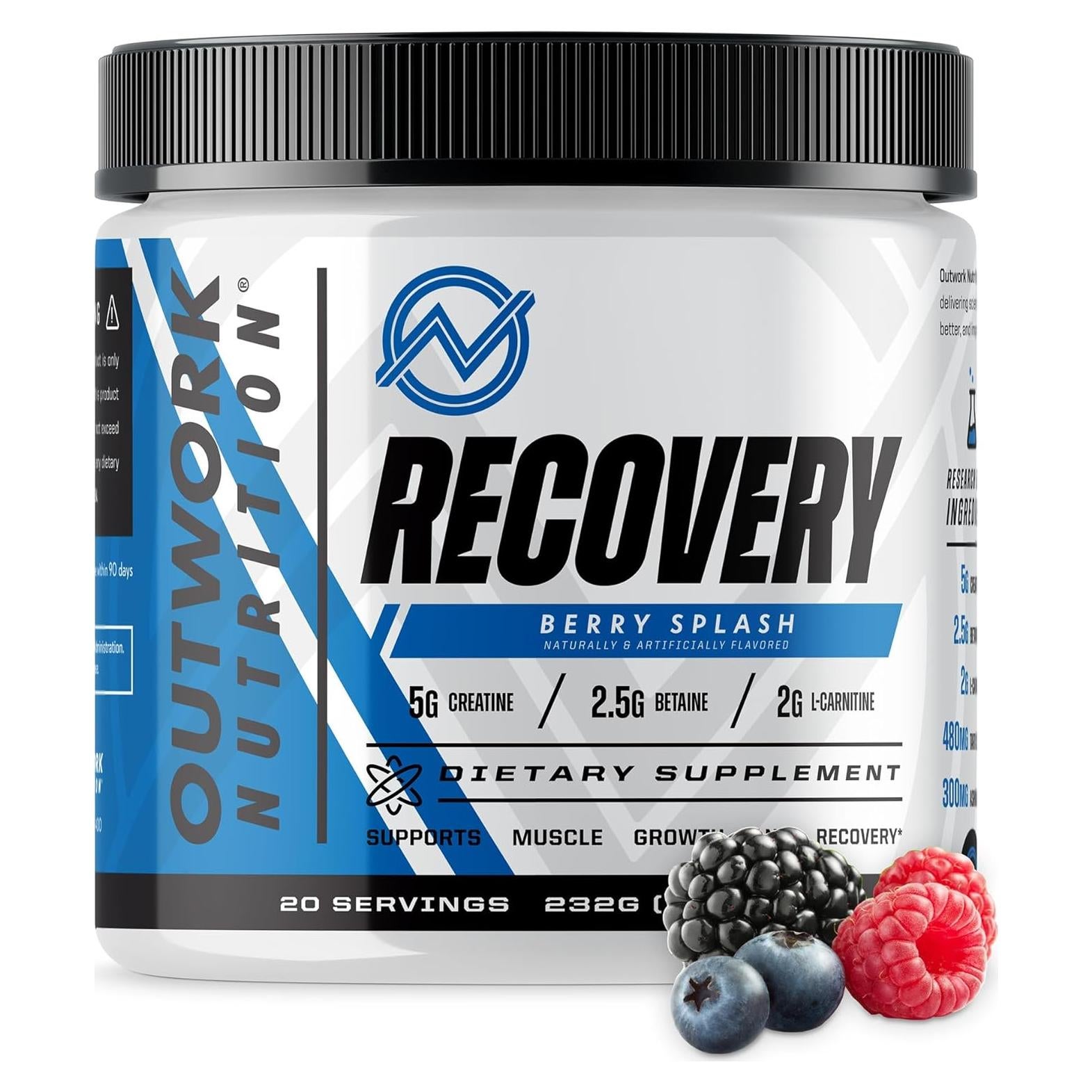 Polvo de Recuperación Post Entrenamiento Outwork Nutrition 240g - Creatina, Ashwagandha y Cereza Ácida