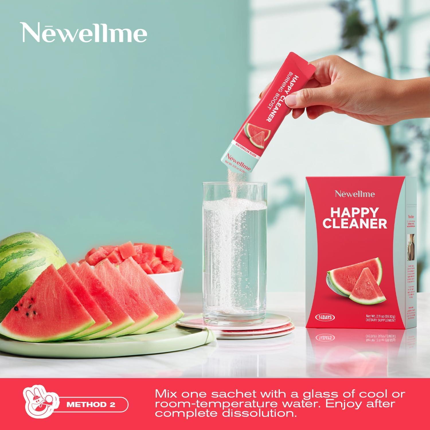 NEWELLME Happy Cleaner Polvo Verde 125g - Sabor Sandía Vegano