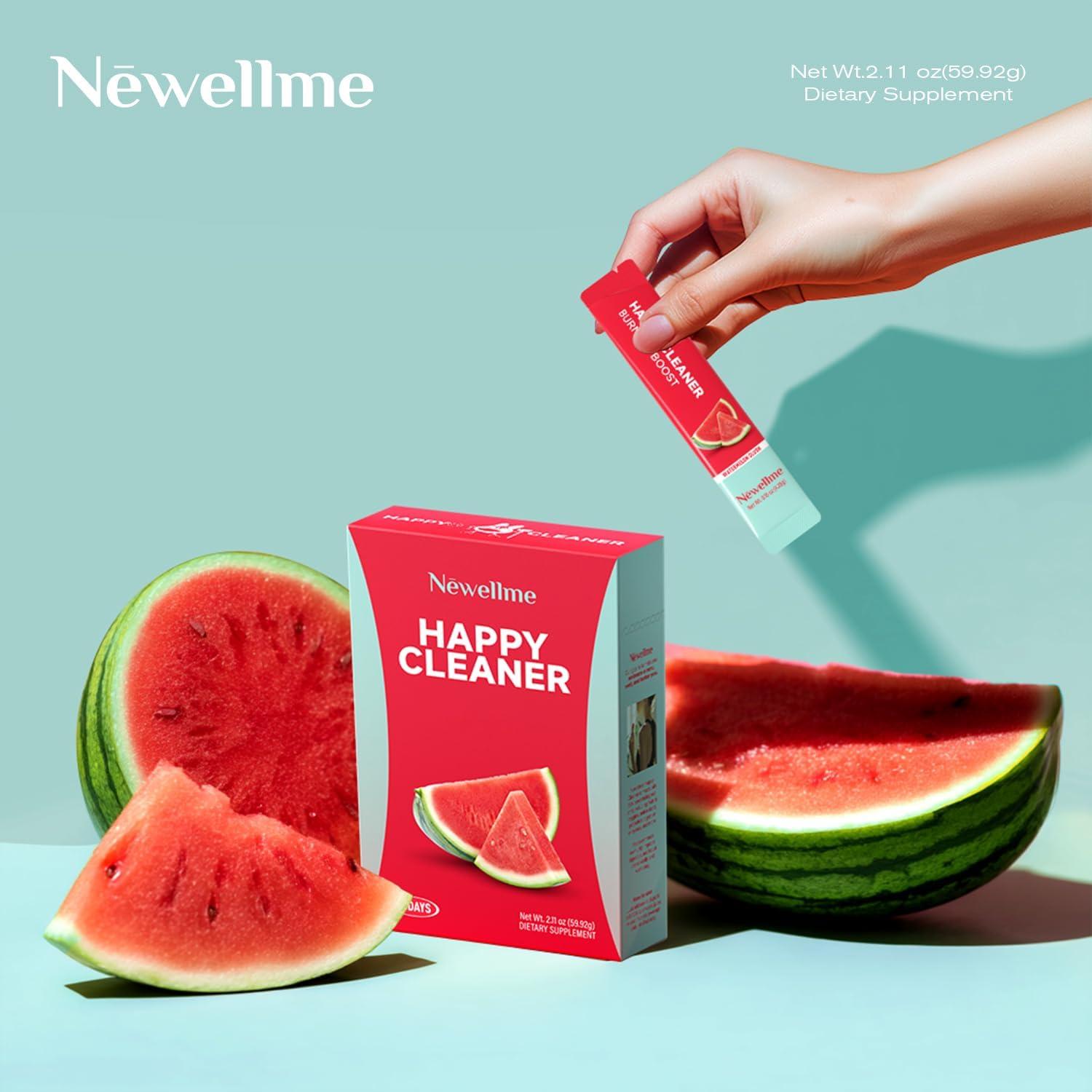 NEWELLME Happy Cleaner Polvo Verde 125g - Sabor Sandía Vegano