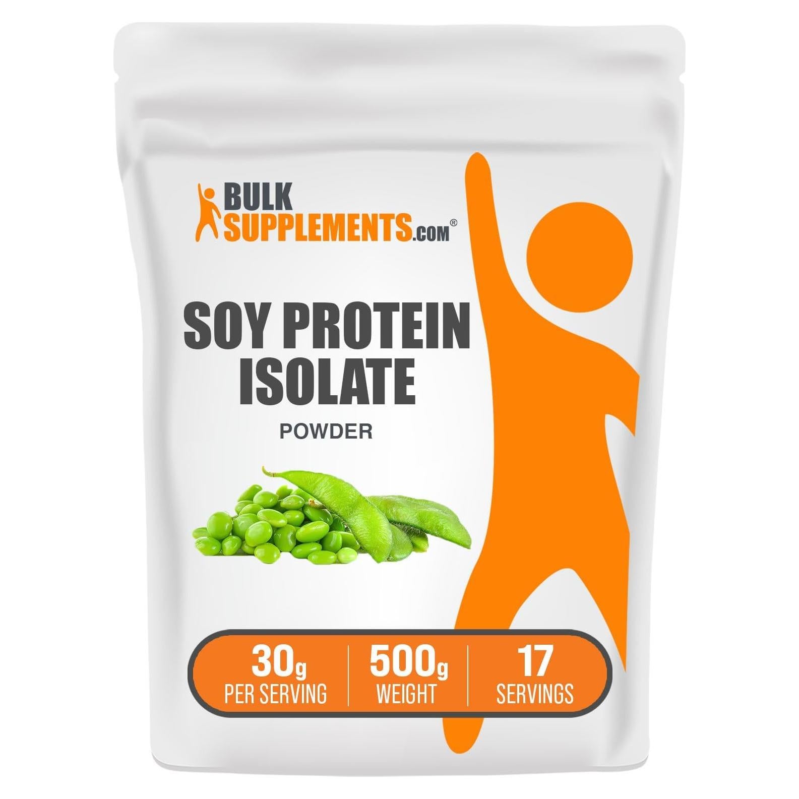 Polvo de Aislado de Proteína de Soja BulkSupplements 500g