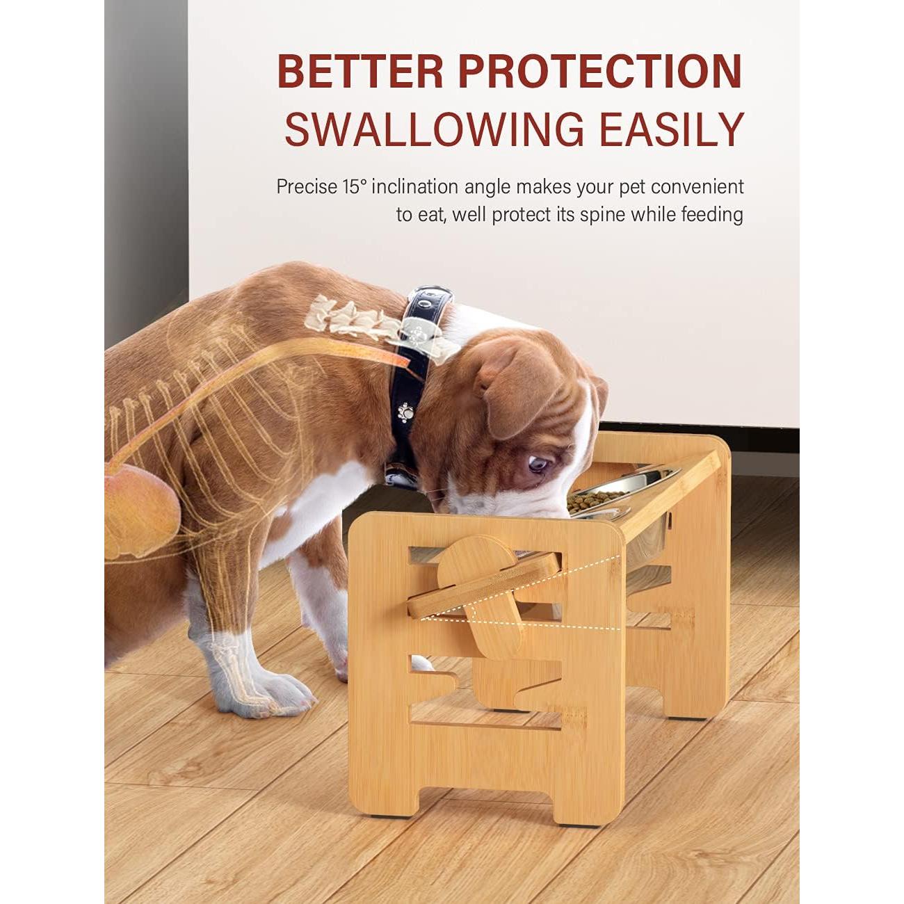 Cuencos Elevados Ajustables Vantic para Perros Pequeños y Gatos