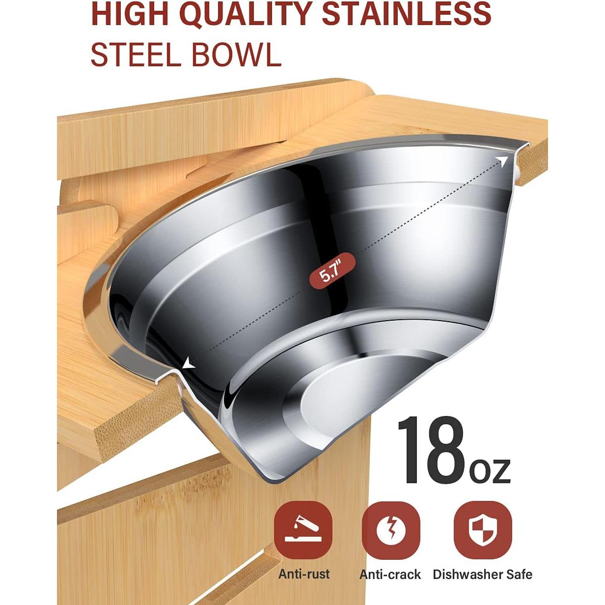 Cuencos Elevados Ajustables Vantic para Perros Pequeños y Gatos