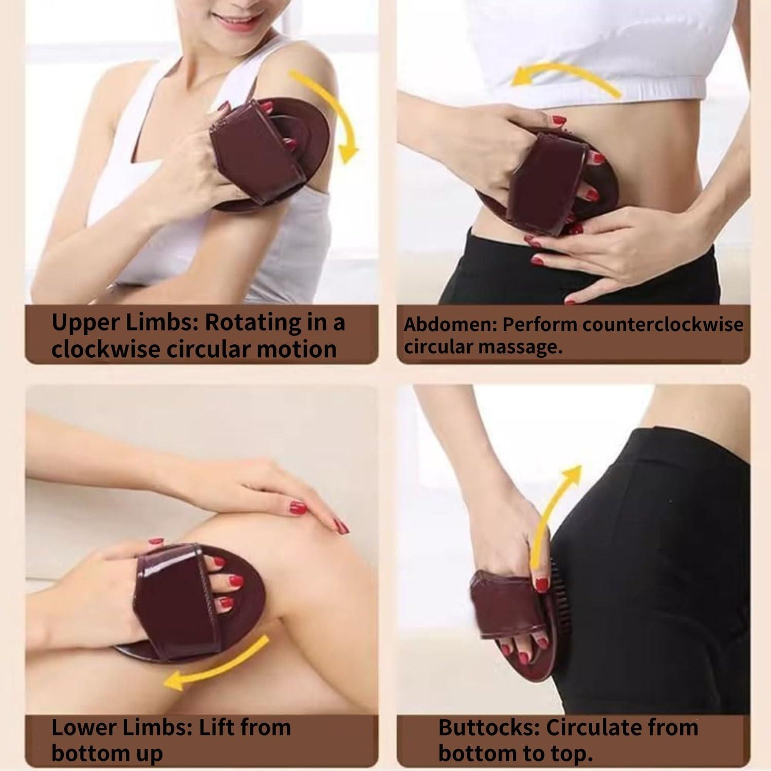 Cepillo de Masaje Meridian WeiiTech 2 Pcs Marrón 14.48x8.64cm