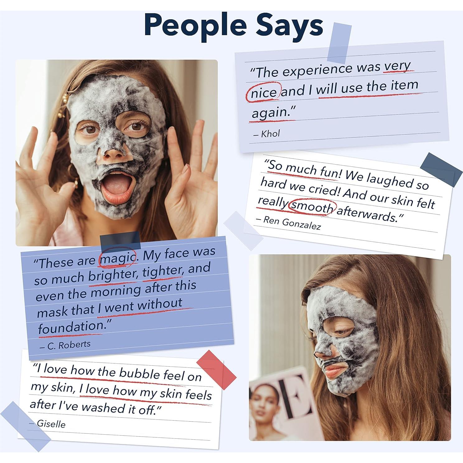 Mascarilla Burbujeante Purederm Rosa O2 Durazno - 5 Pzas