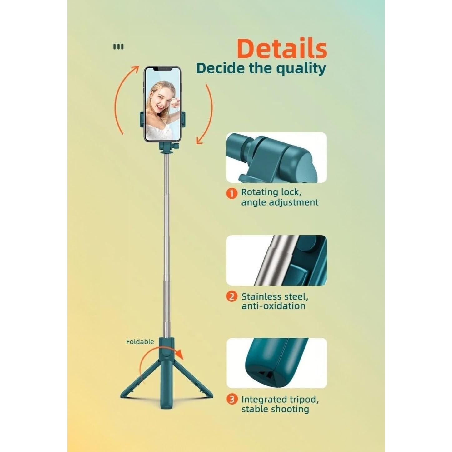 Trípode para Selfie XIHAMA 3 en 1 con Control Remoto Inalámbrico