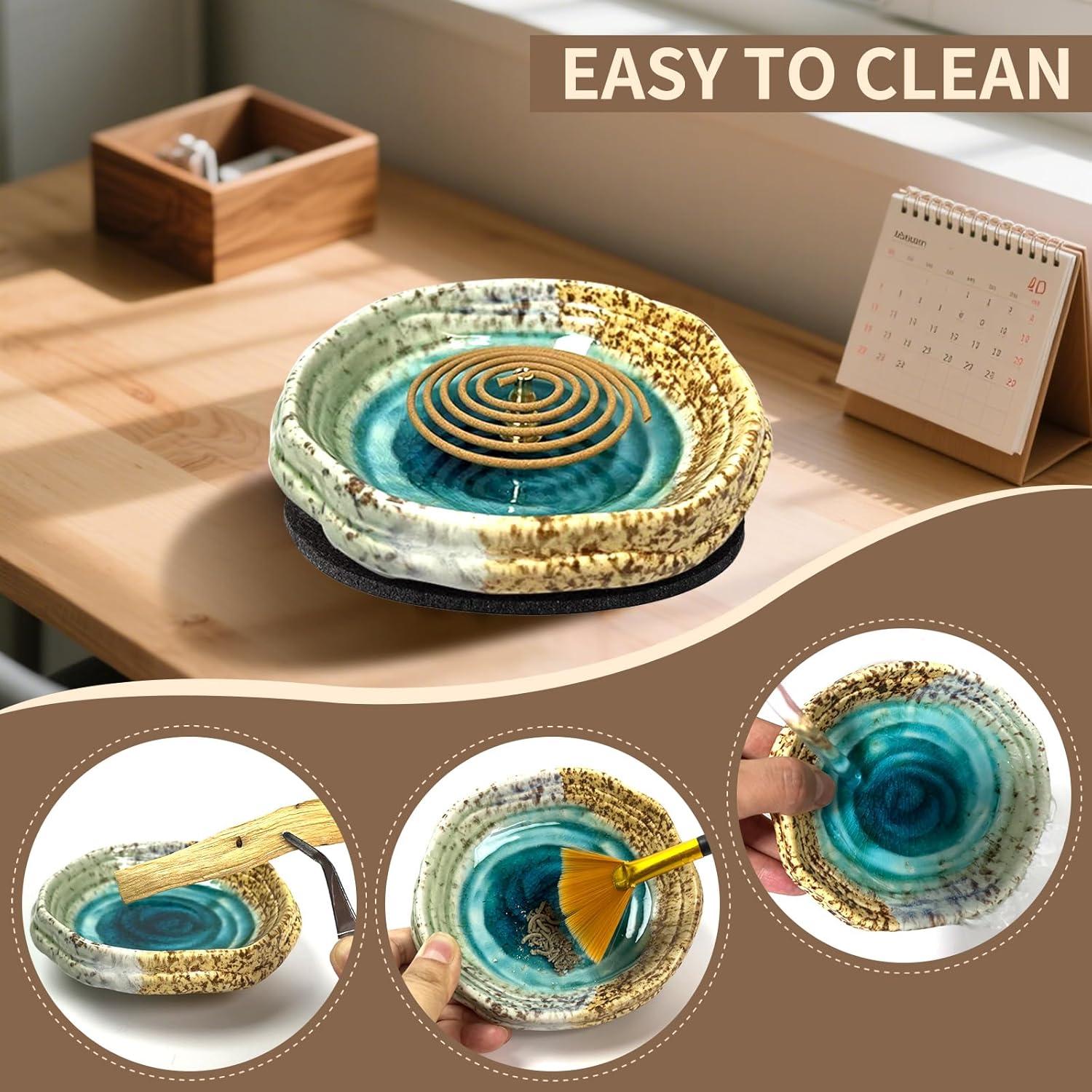 Quemador de Incienso Cerámica X&Y Life 13 cm Azul