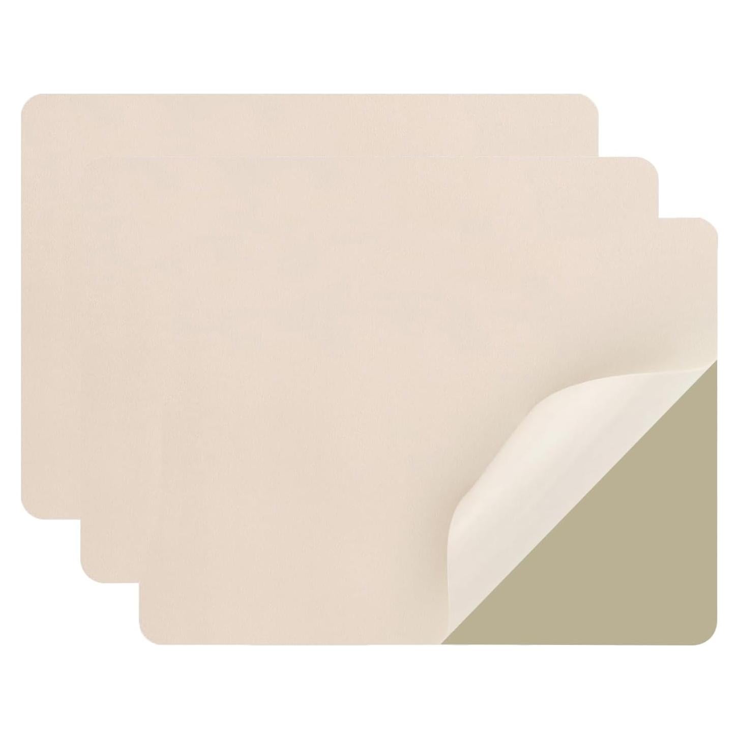 Kit de Reparación Autoadhesiva de Cuero LHOMS 3 Pcs Beige