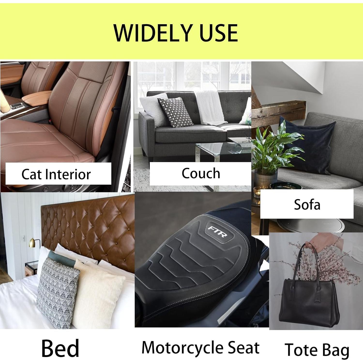 Kit de Reparación Autoadhesiva de Cuero LHOMS 3 Pcs Beige