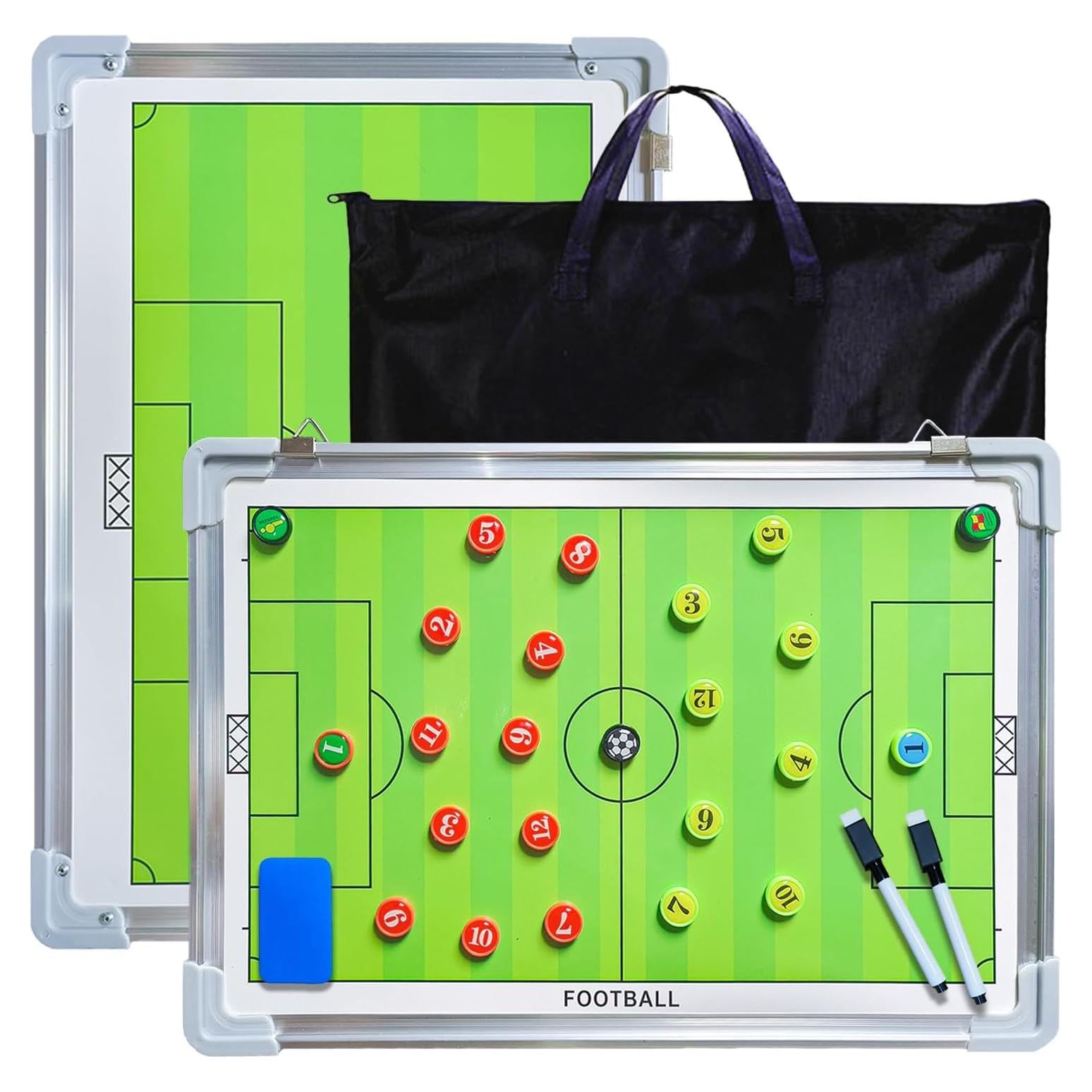 Tablero Táctico Magnético de Fútbol Pure Vie, Portátil 44x30cm