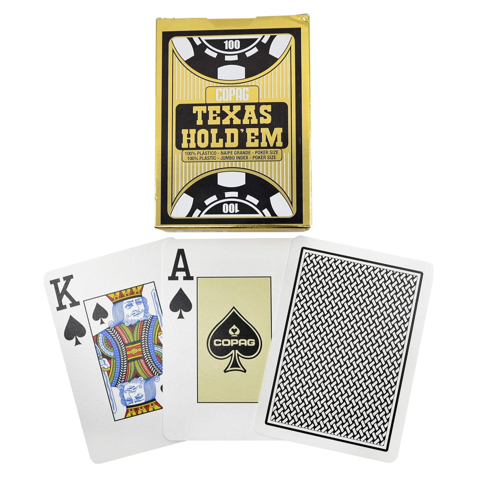 Baraja de Póker Copag Jumbo Index 100% Plástico Negra