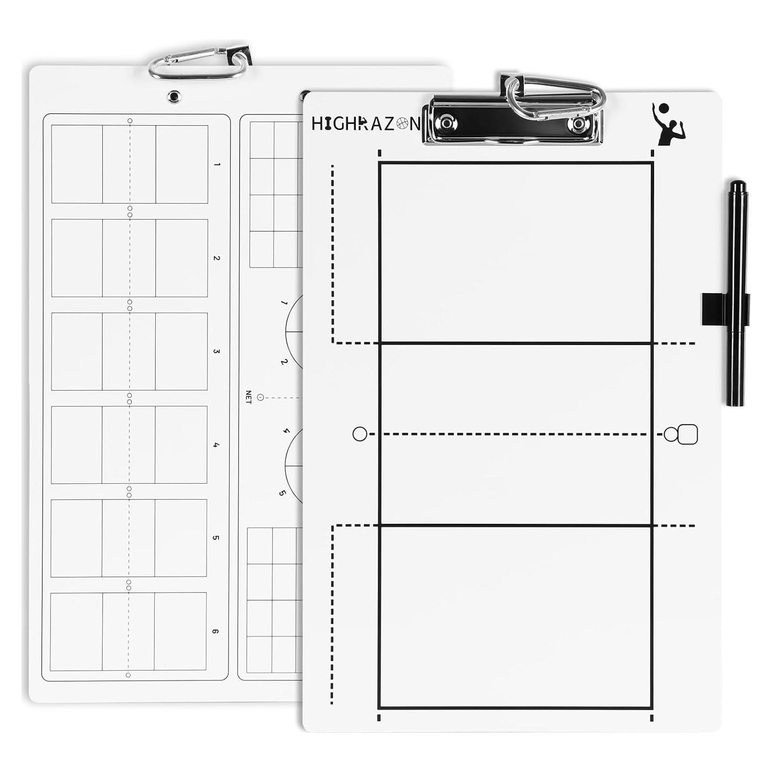 Pizarra Entrenadores Voleibol HIGHRAZON Doble Cara 35.5x22.9cm