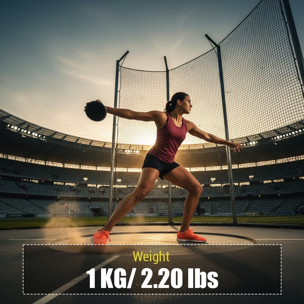 Disco de goma negro PORT A PIT 1 kg para deportes al aire libre