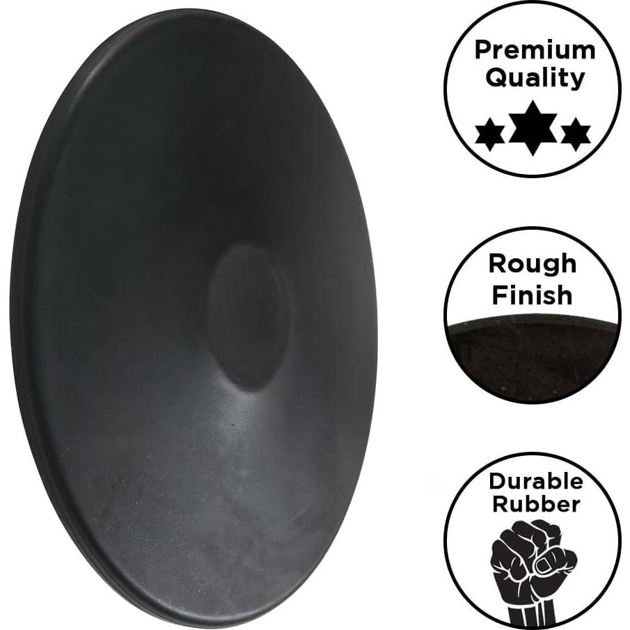 Disco de goma negro PORT A PIT 1 kg para deportes al aire libre